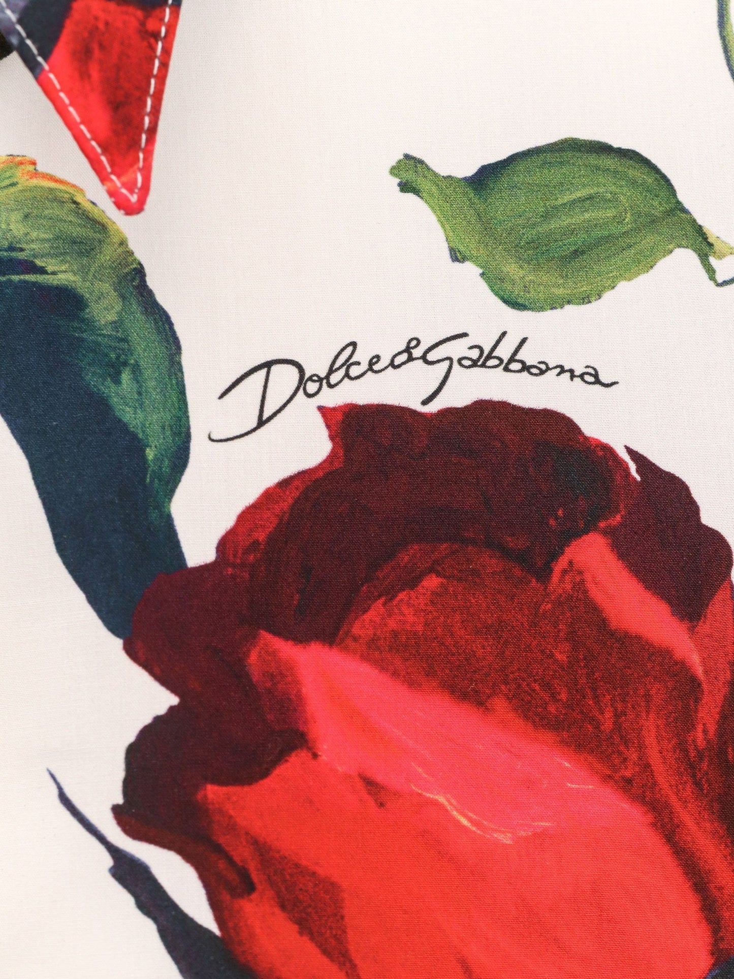 DOLCE e GABBANA Cotton shirt with floral print