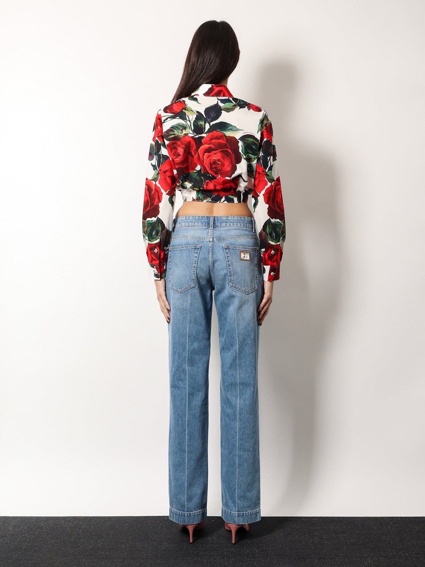 DOLCE e GABBANA Cotton shirt with floral print