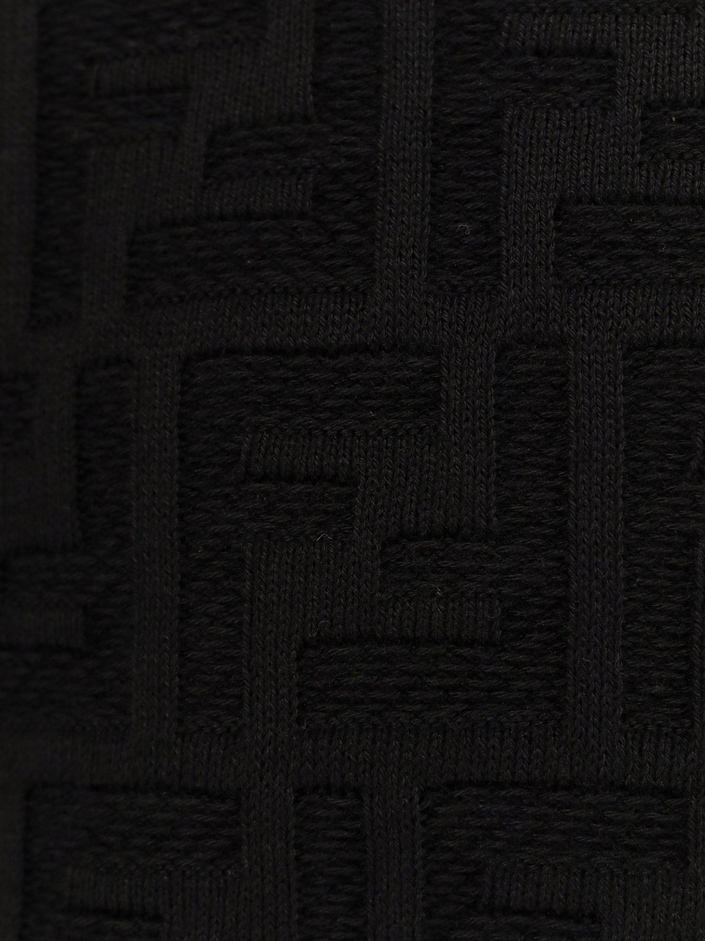 Fendi Cotton sweater with FF jacquard effect