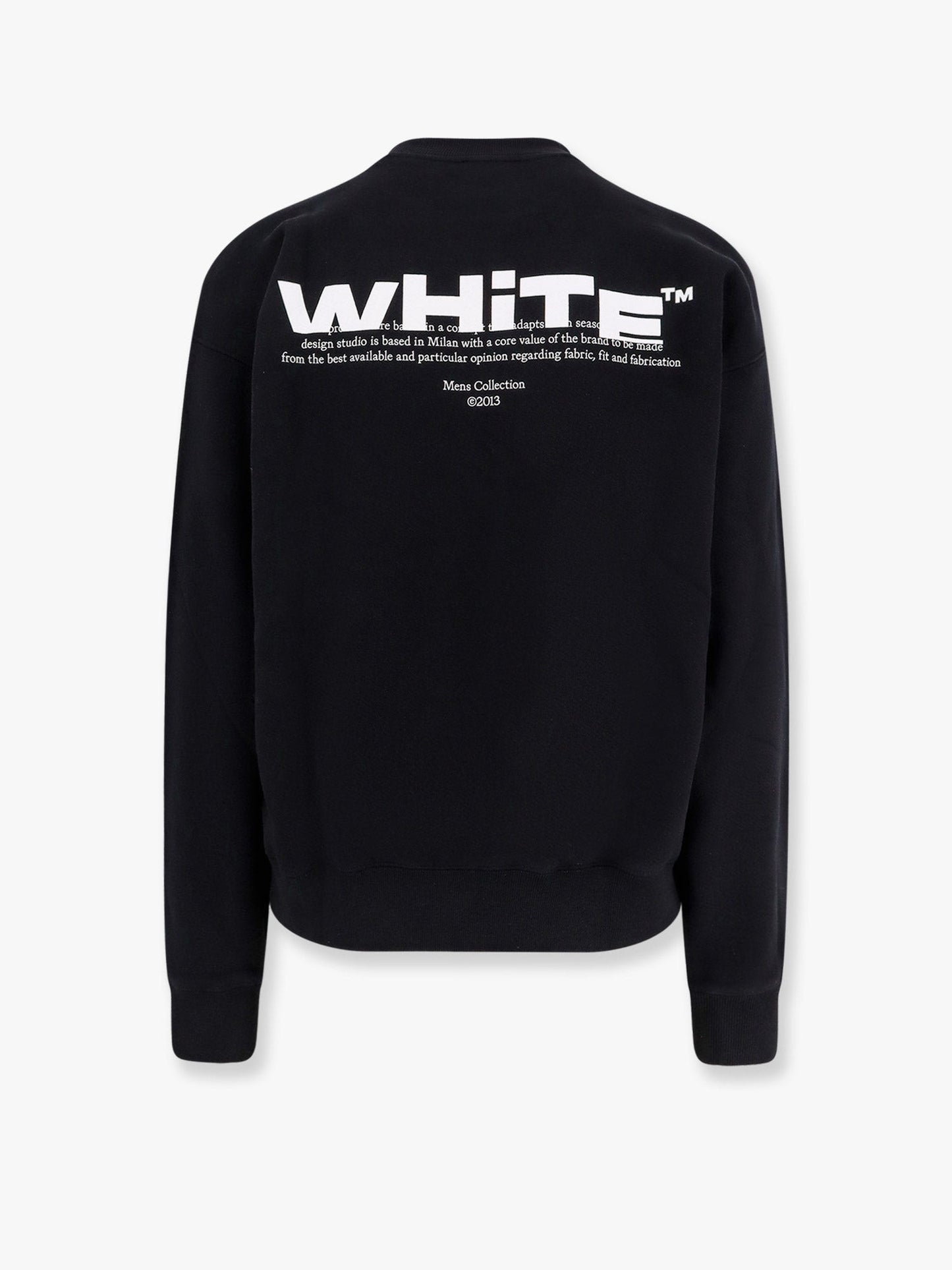 Off White Cotton sweatshirt with printed logo on the front