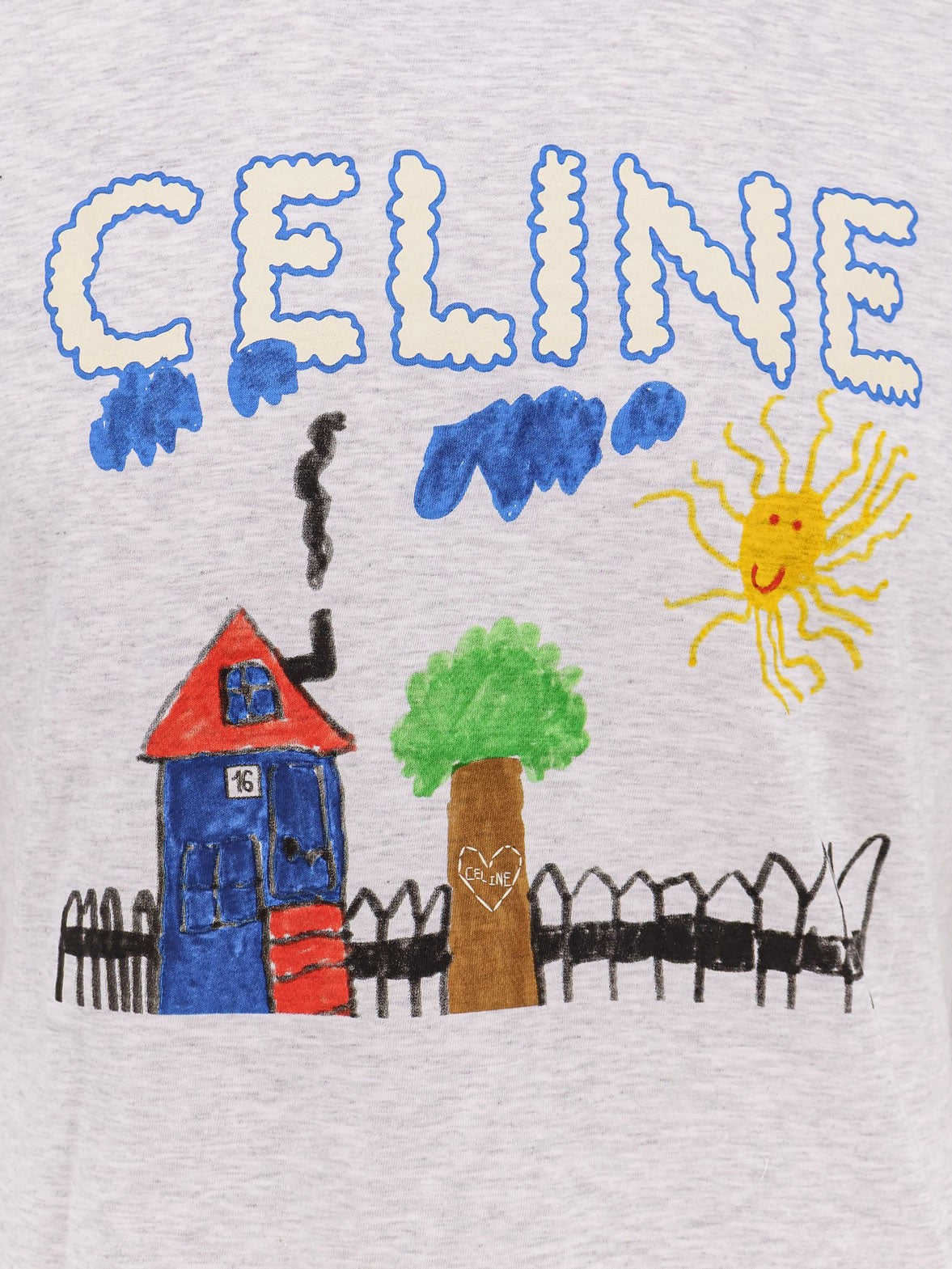 Celine Cotton t-shirt with multicolor print