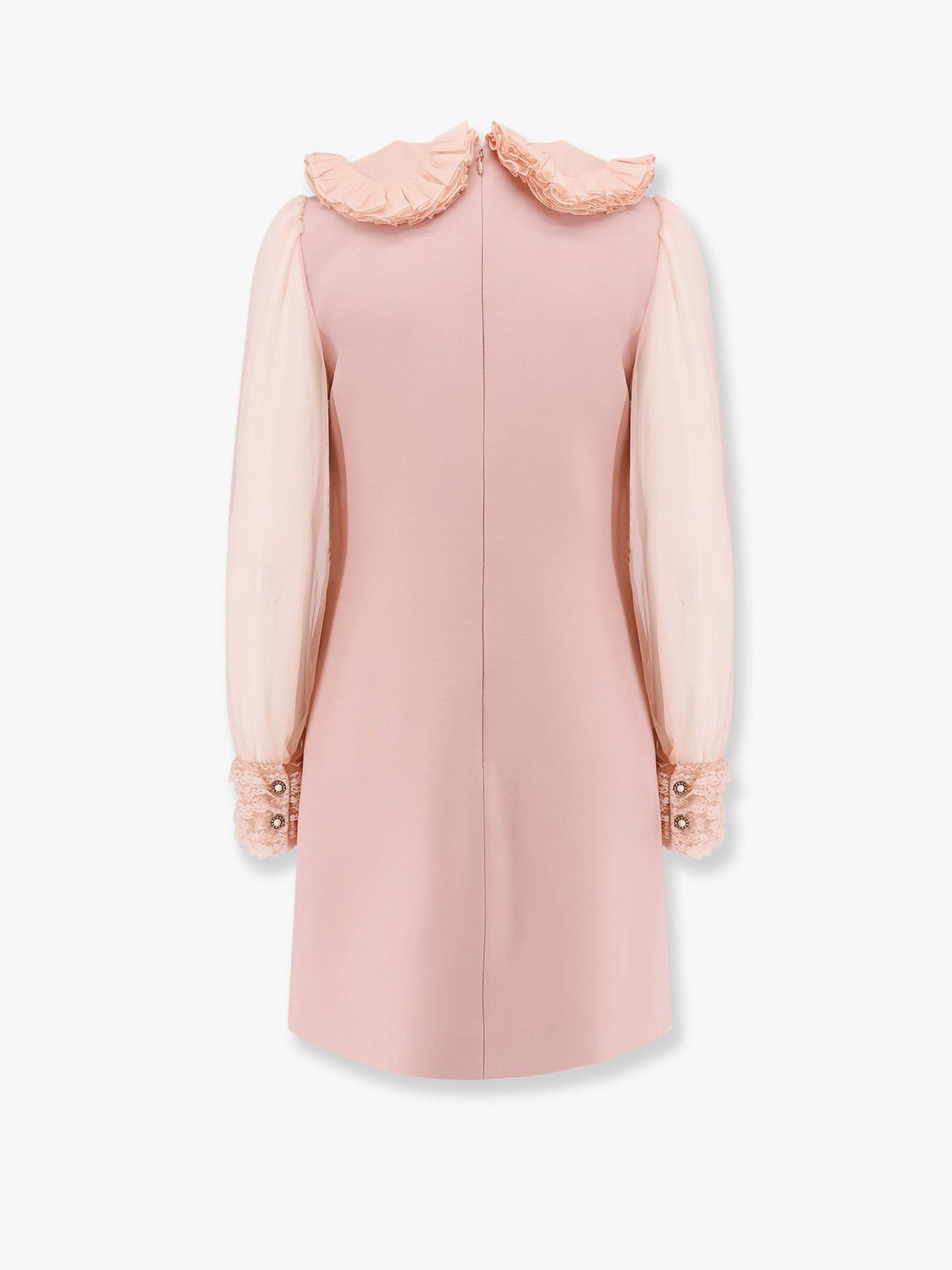 Valentino Couture crepe dress with laces profiles