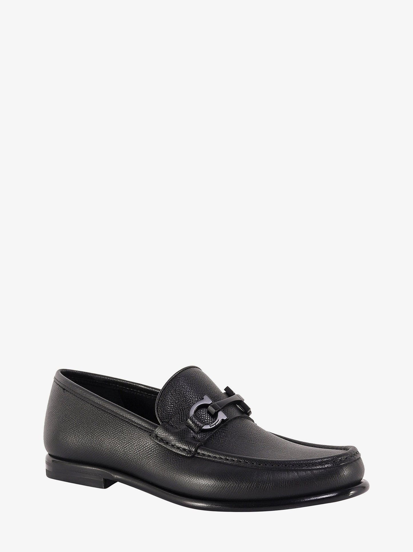 Ferragamo Crown leather loafer with gancini detail