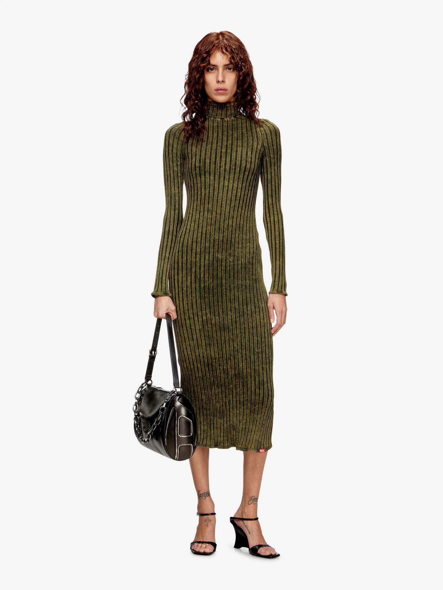 Diesel D-Wavya stretch cotton midi dress
