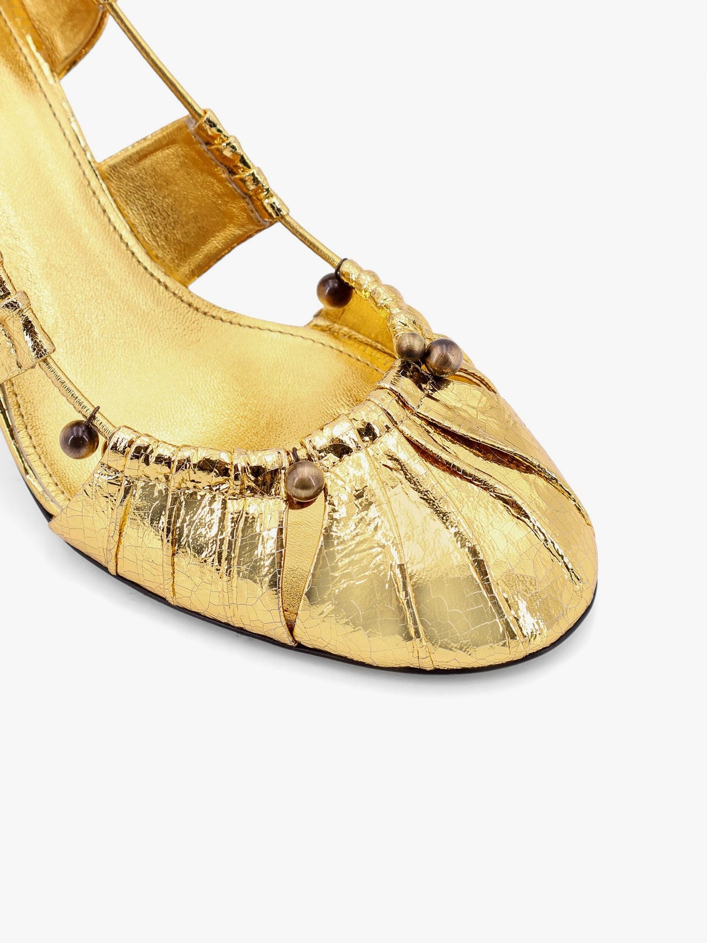 CHLOE' Décolleté luna in pelle gold