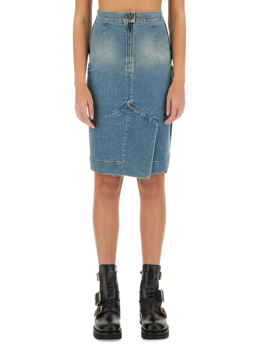 Vivienne Westwood DENIM MIDI SKIRT