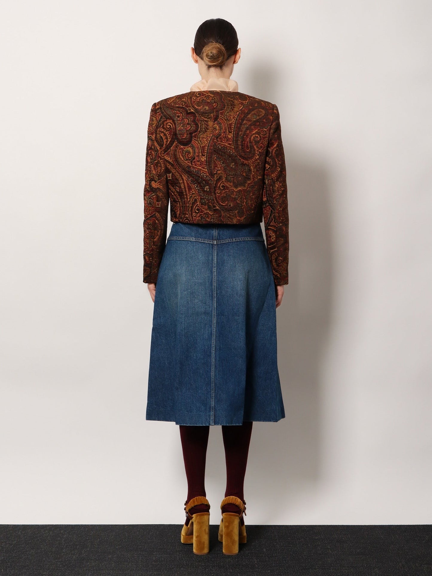 CHLOE' Denim midi skirt