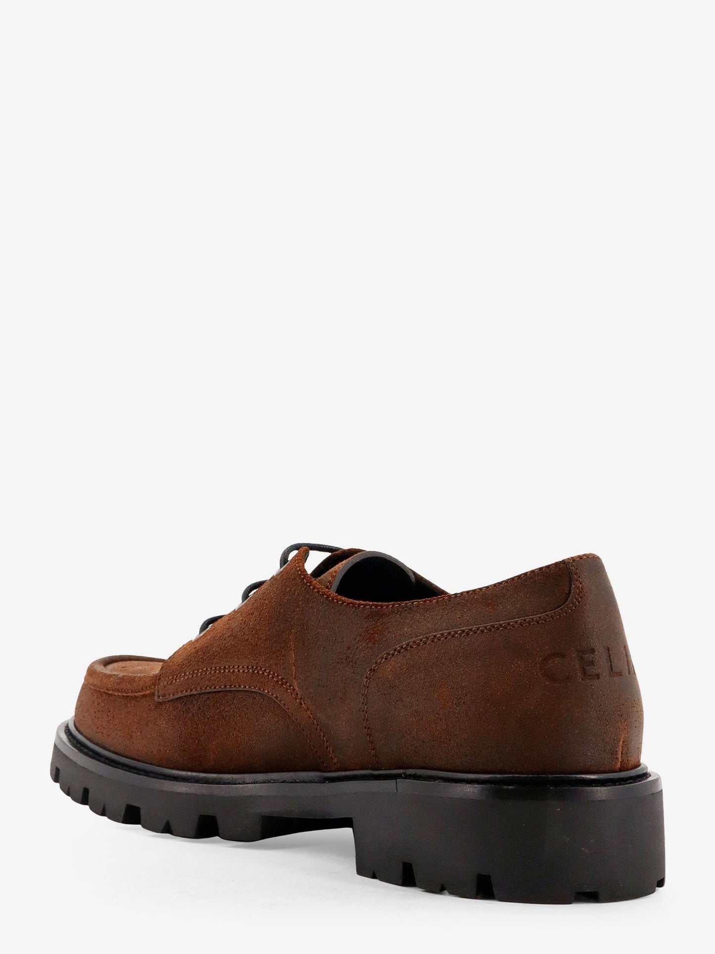 Celine Derby 35 waxed suede Lace Up shoe