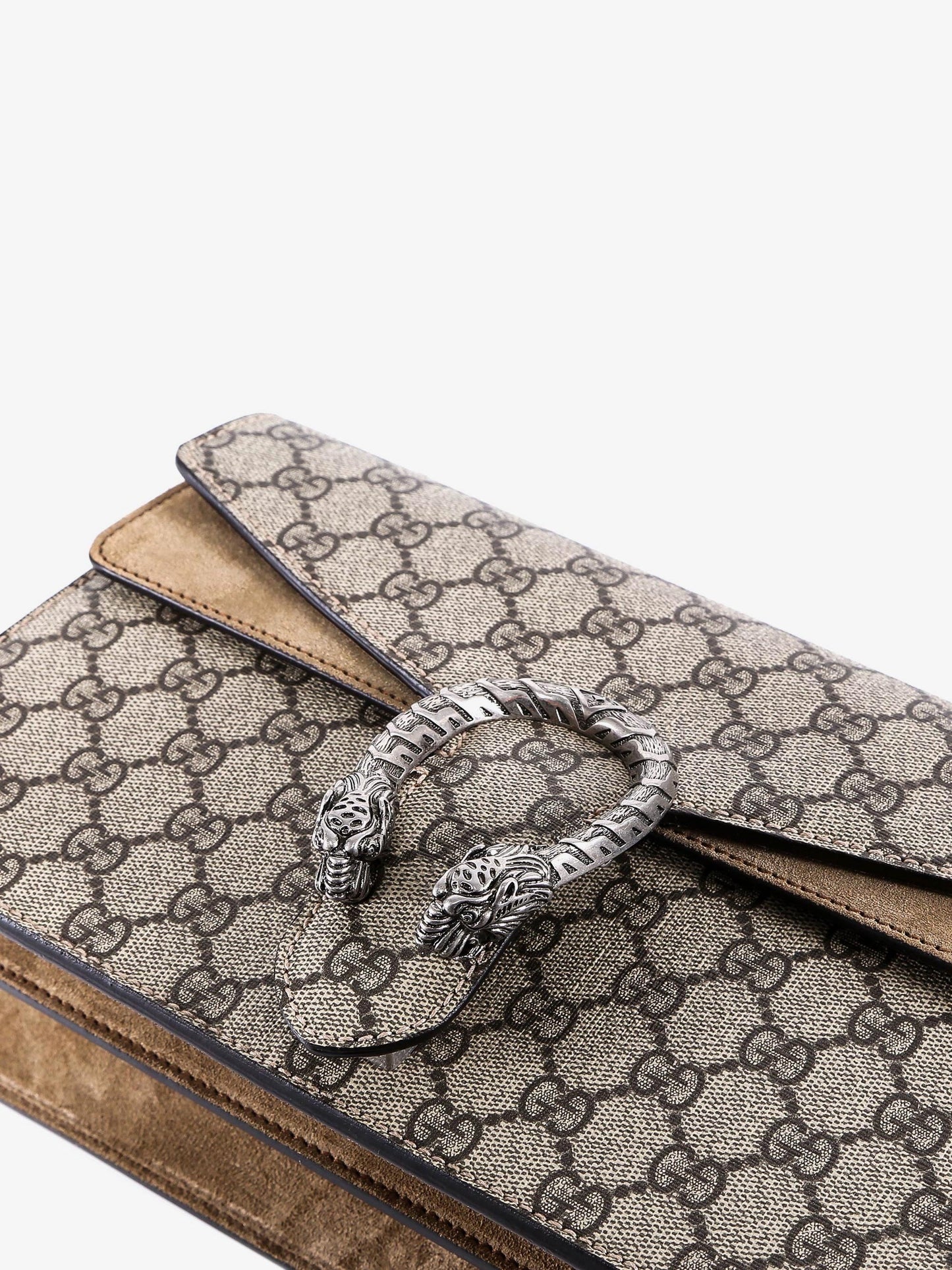 Gucci Dionysus gg supreme fabric and suede shoulder bag