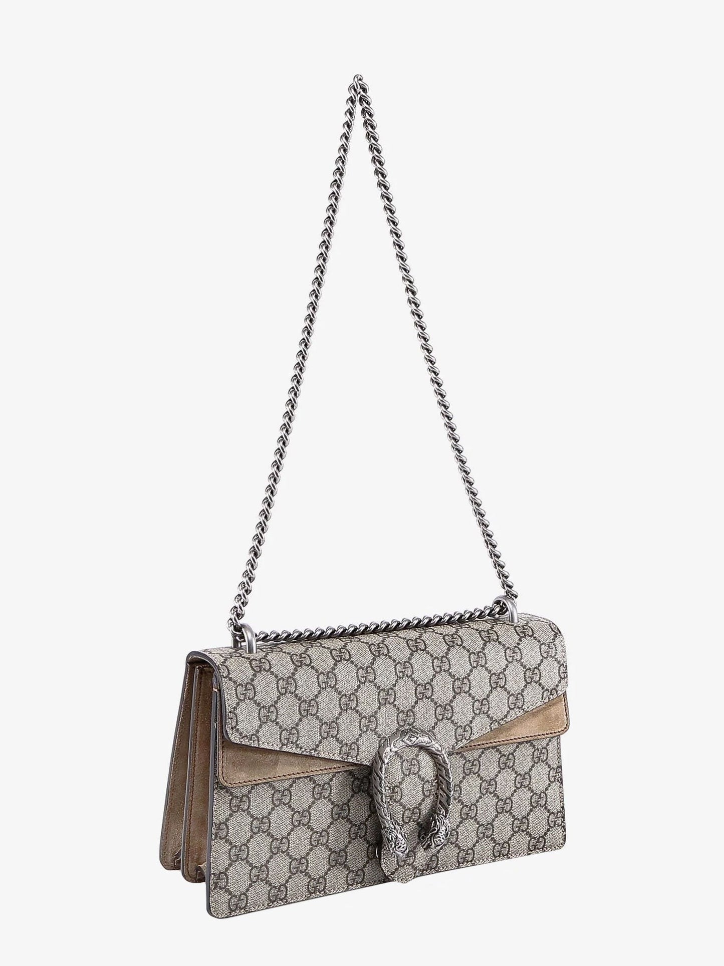 Gucci Dionysus gg supreme fabric and suede shoulder bag