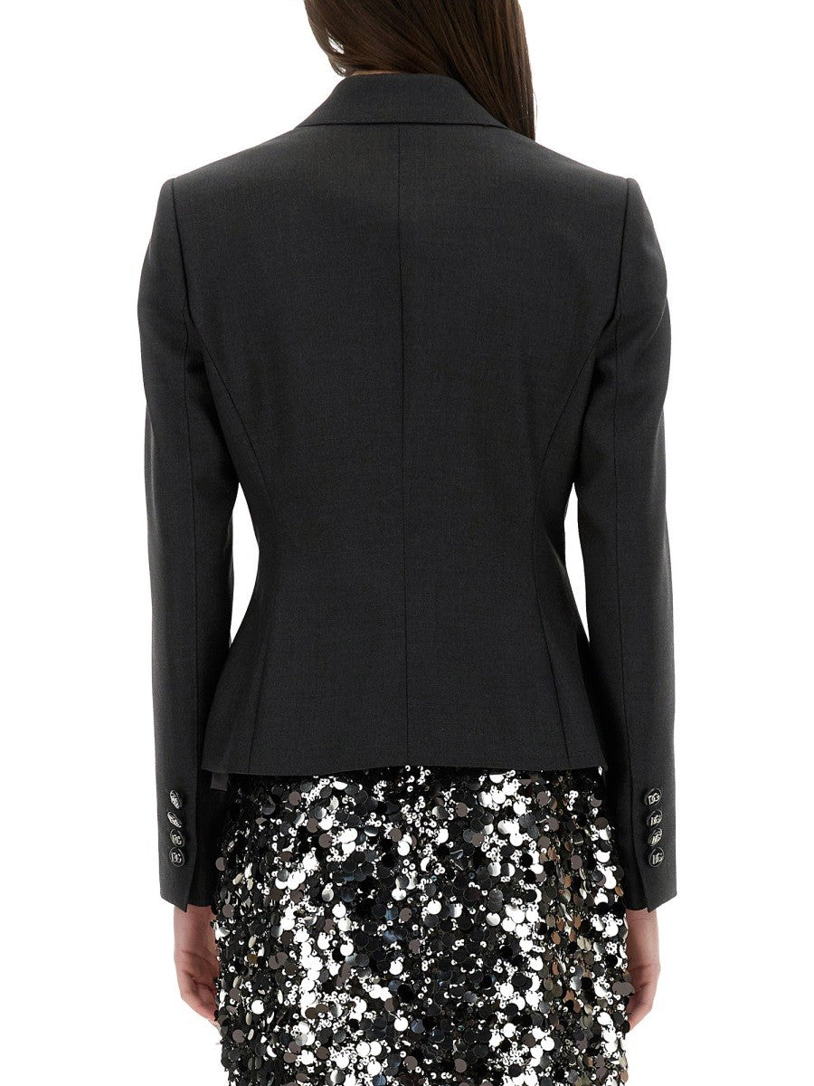 Dolce & Gabbana DOLCE DOUBLE-BREASTED JACKET WITH DG LOGO BUTTONS