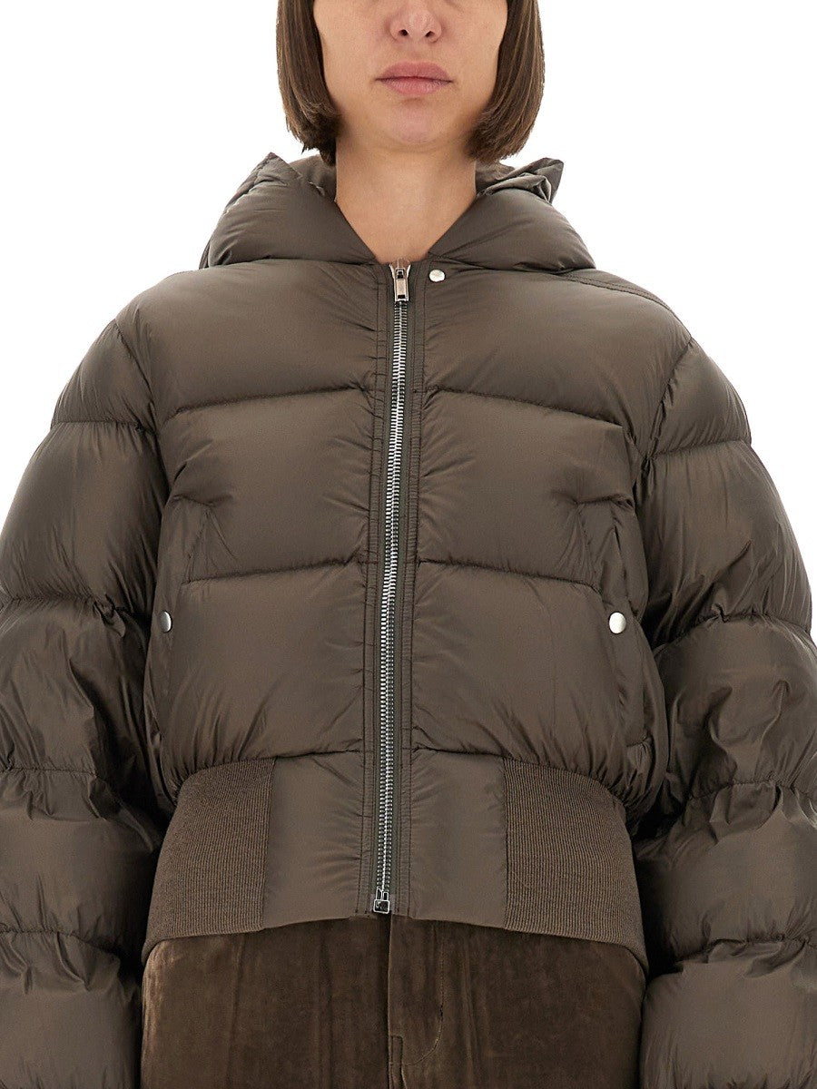 RICK OWENS DOWN JACKET WITH HOOD