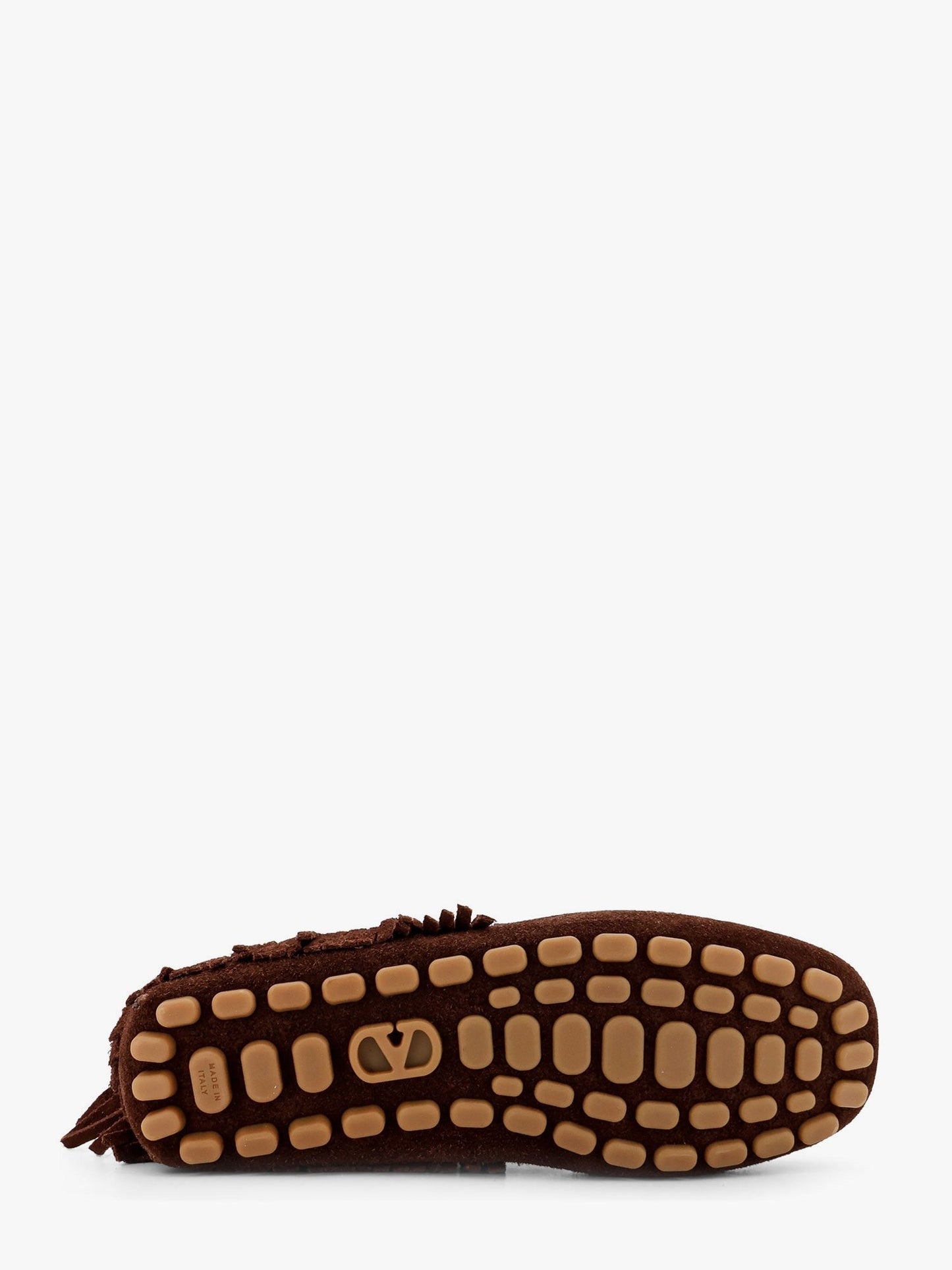 Valentino Garavani Driver fastaway suede loafer with fringes