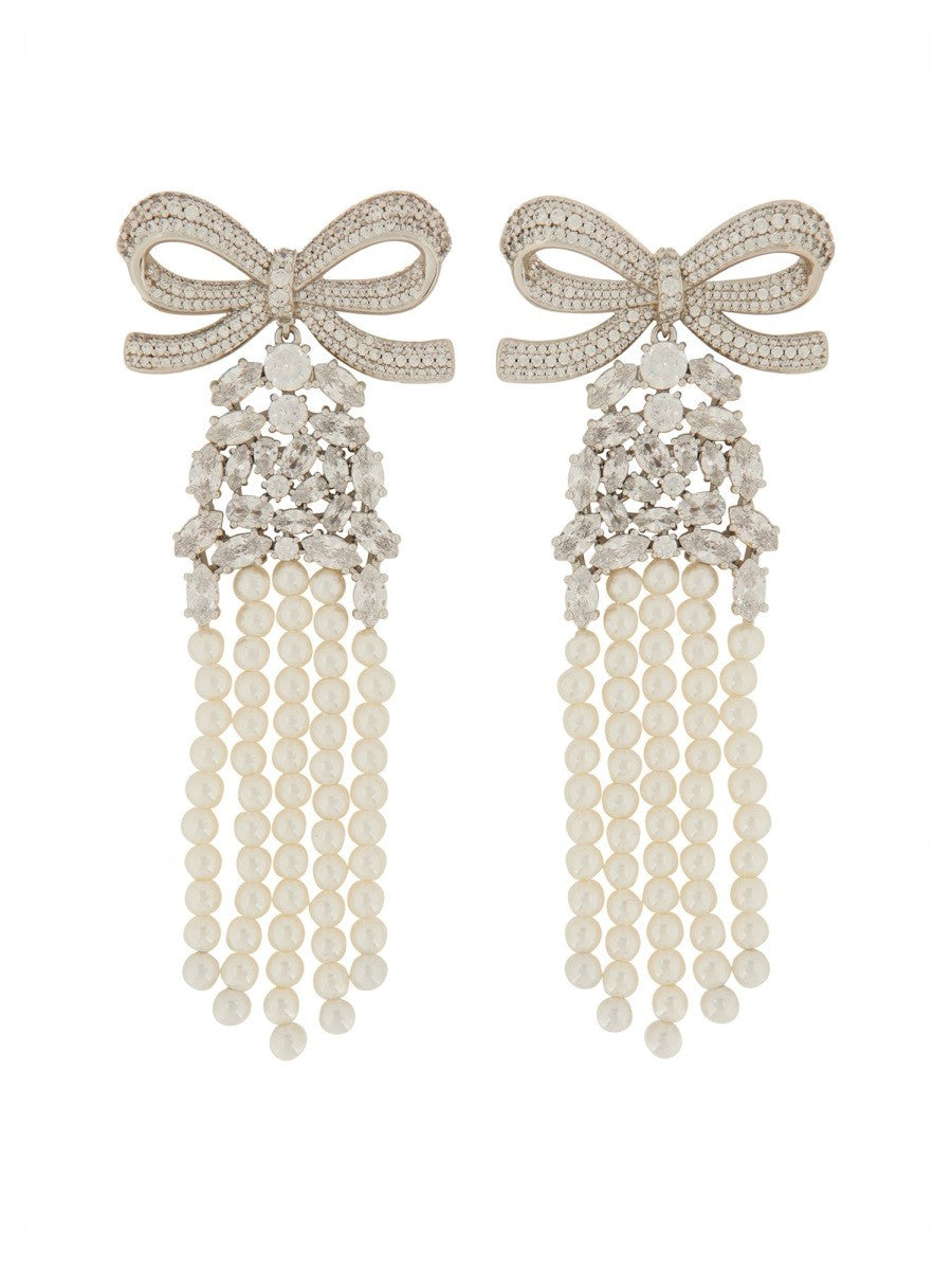 SELF-PORTRAIT DROP EARRINGS WITH BOW