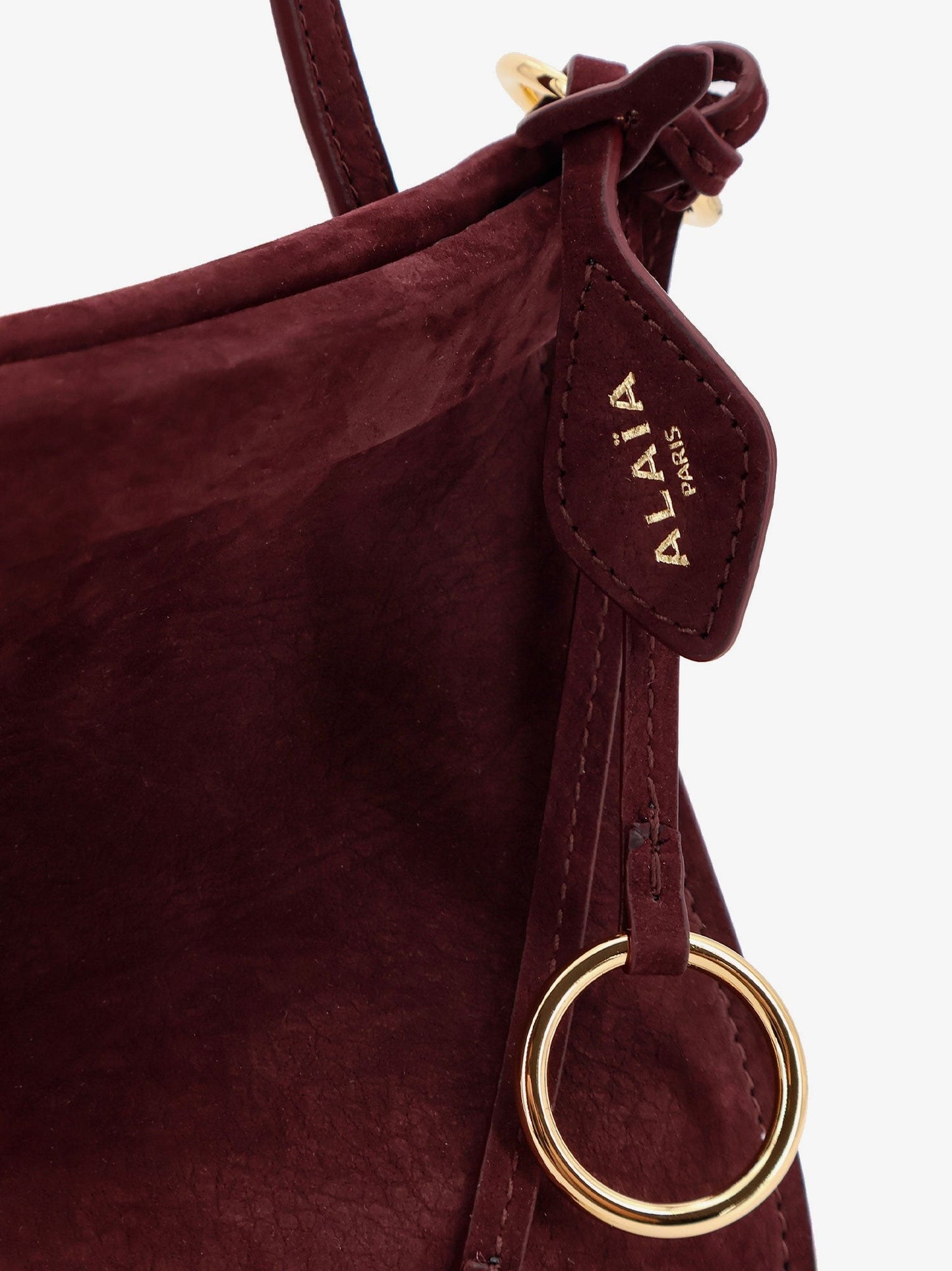 ALAIA East West Medium suede shoulder bag
