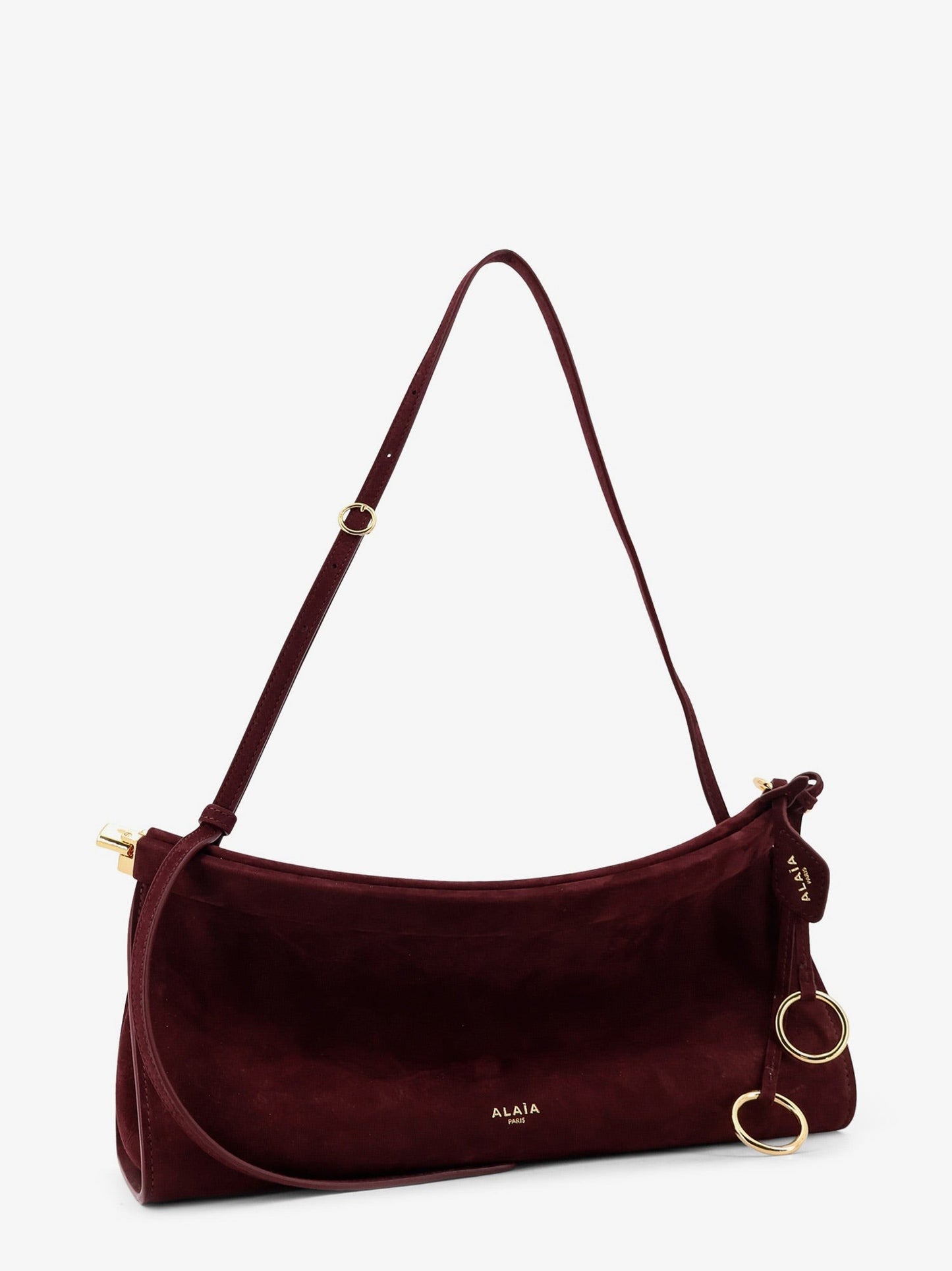 ALAIA East West Medium suede shoulder bag