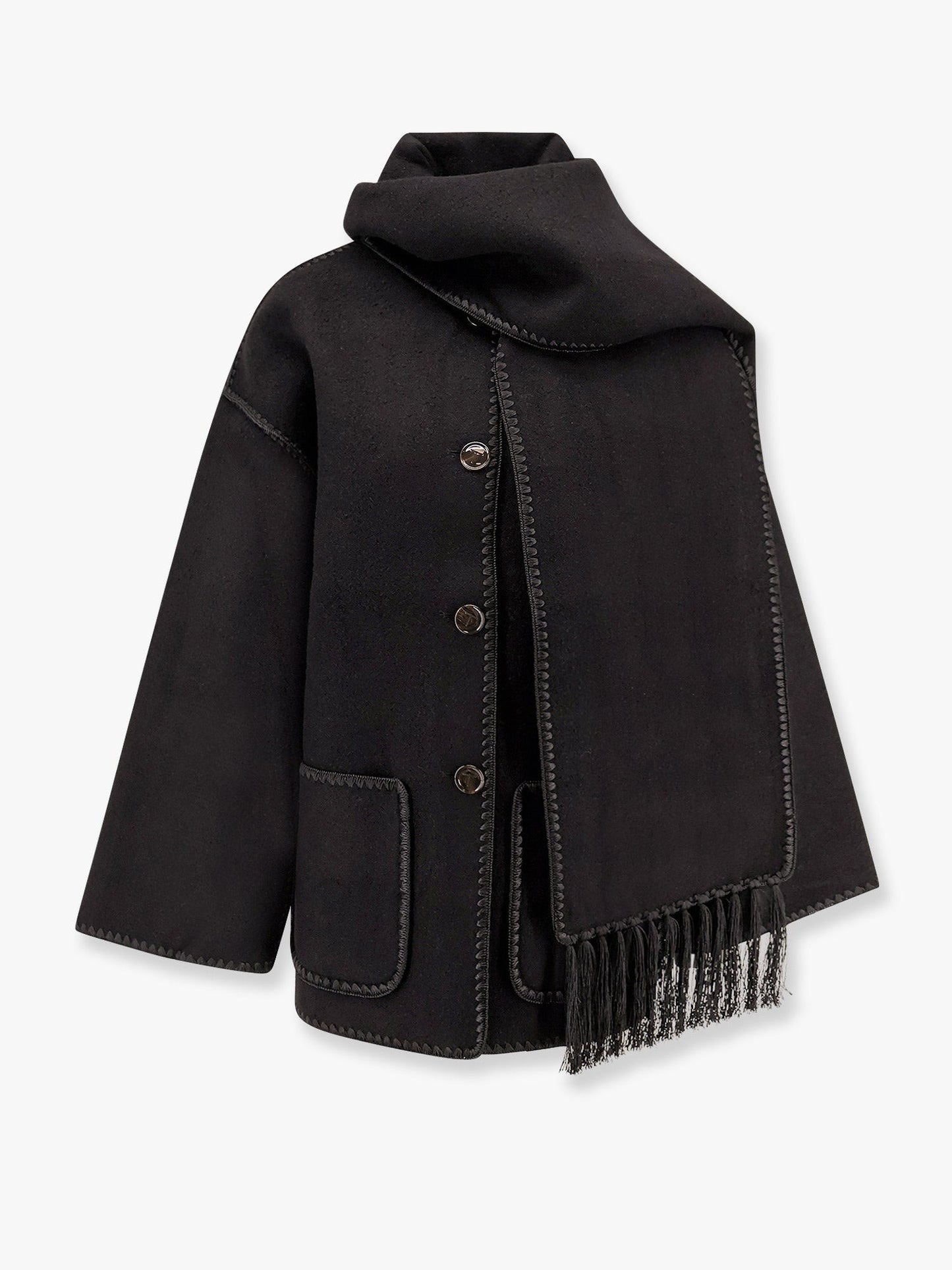 TOTEME Embroidered Scarf wool blend Jacket