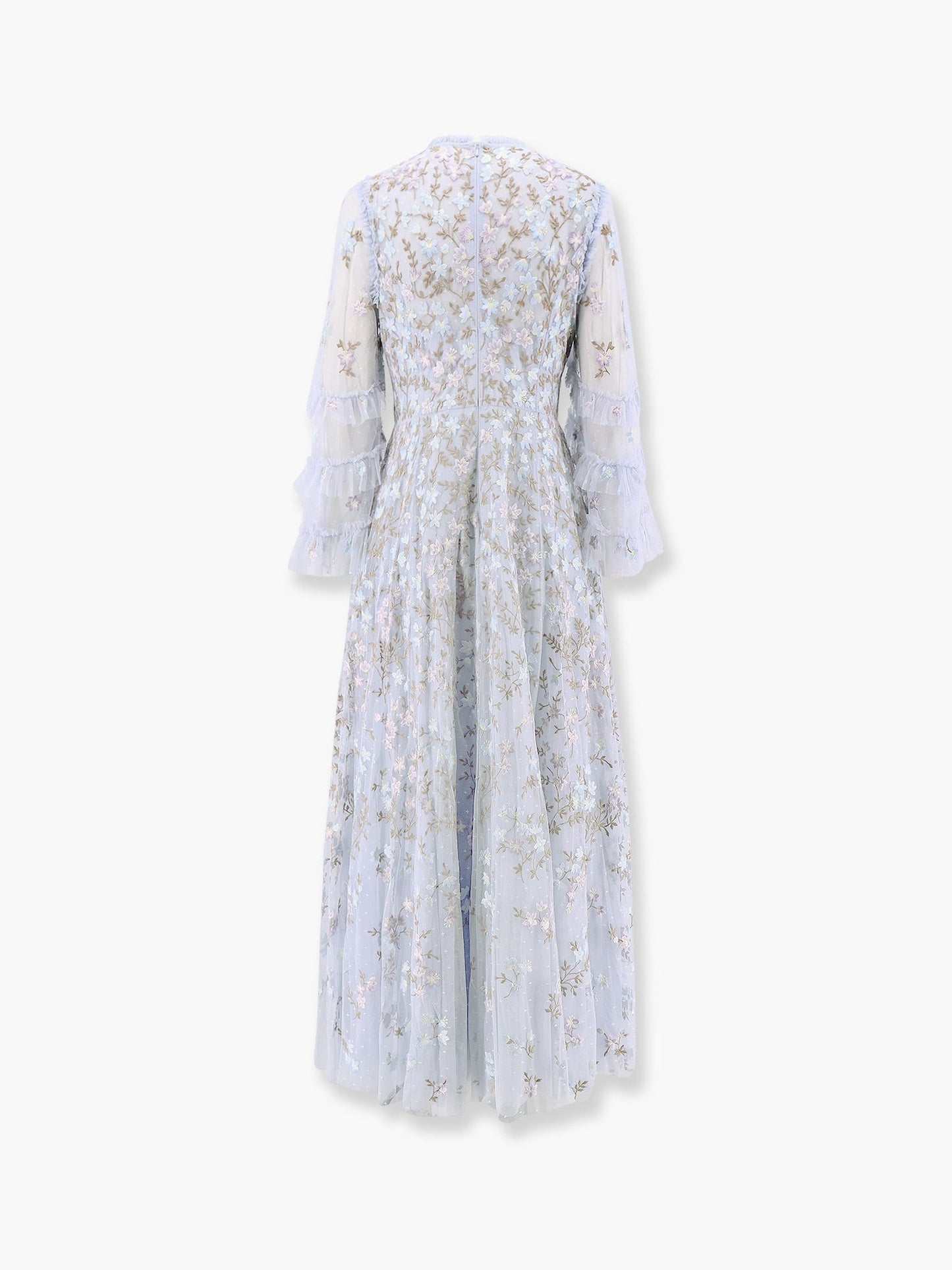 NEEDLE & THREAD Embroidered tulle long dress