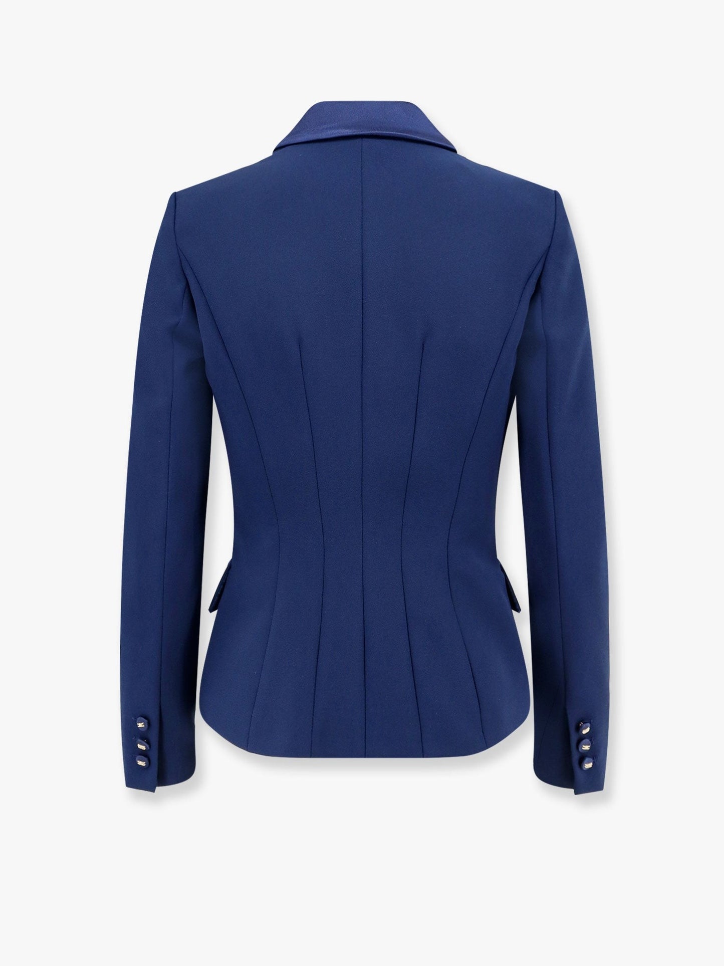 Elisabetta Franchi Essentials blazer with shoulder pads and covered buttons
