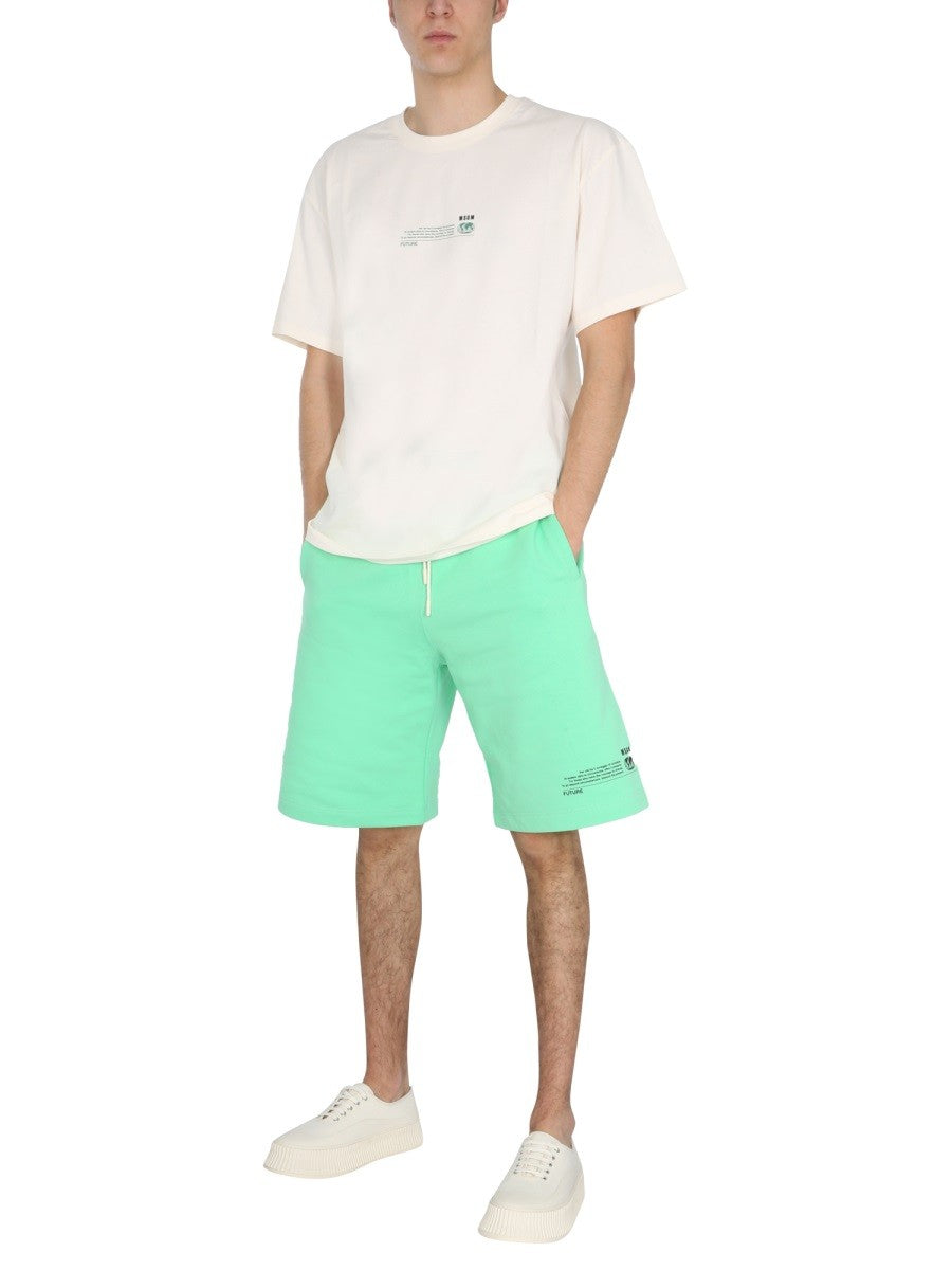 msgm FANTASTIC GREEN BERMUDA