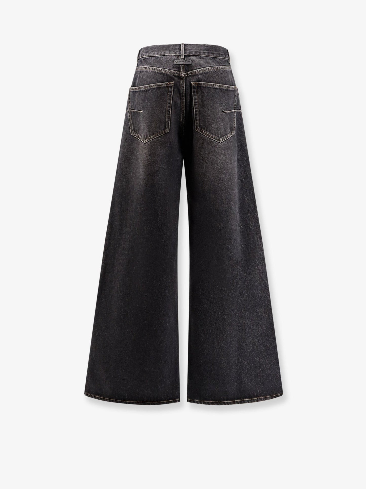 Dior Flared black stone-washed denim jeans