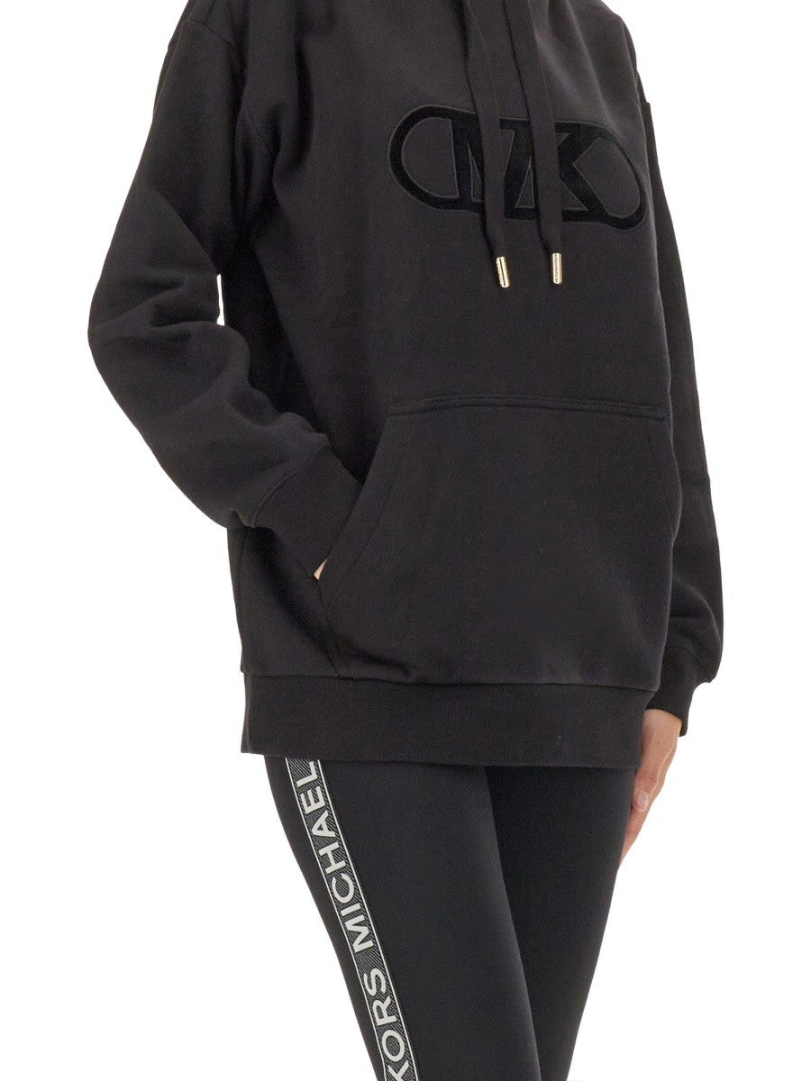MICHAEL BY MICHAEL KORS FLOCKED LOGO SWEATSHIRT