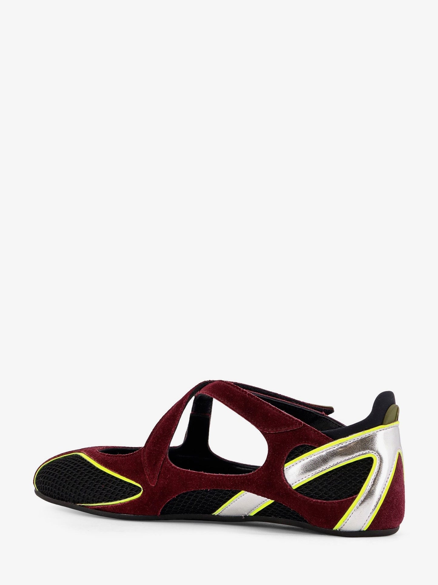 The Attico Floor 01 mesh and suede Ballerinas Flat