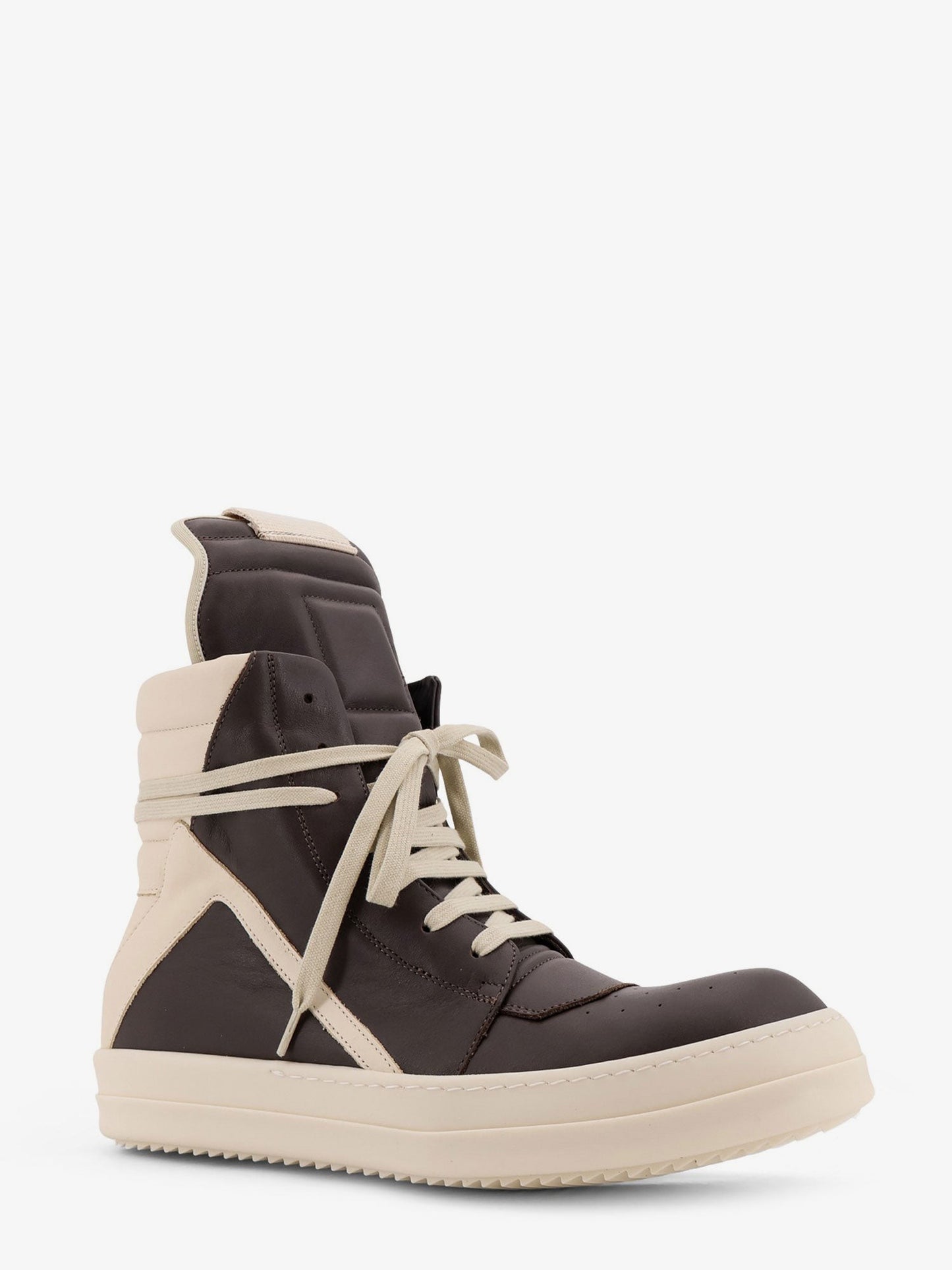 RICK OWENS Geobasket high-top leather sneakers