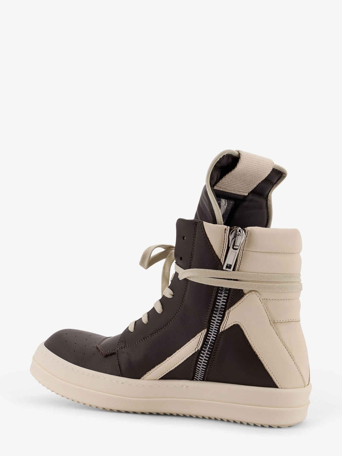 RICK OWENS Geobasket high-top leather sneakers