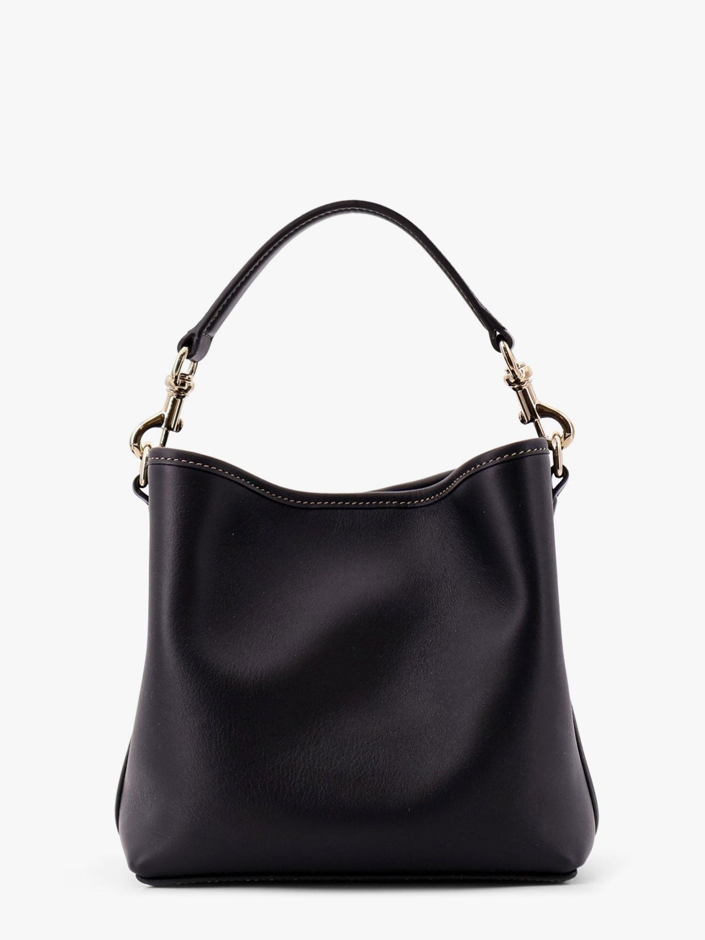 Gucci Gg emblem leather bucket bag with frontal logo