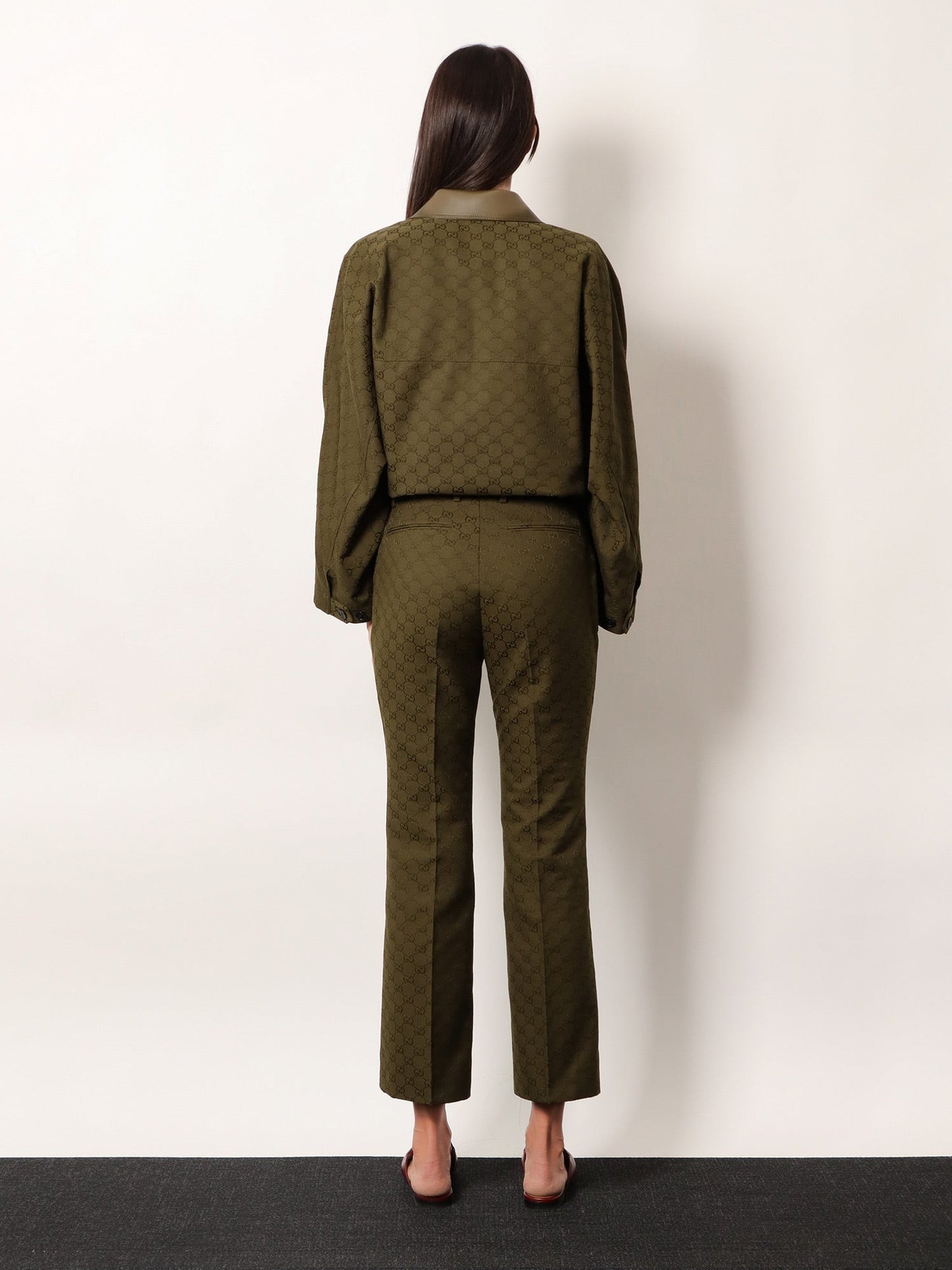 Gucci GG jacquard cotton trousers
