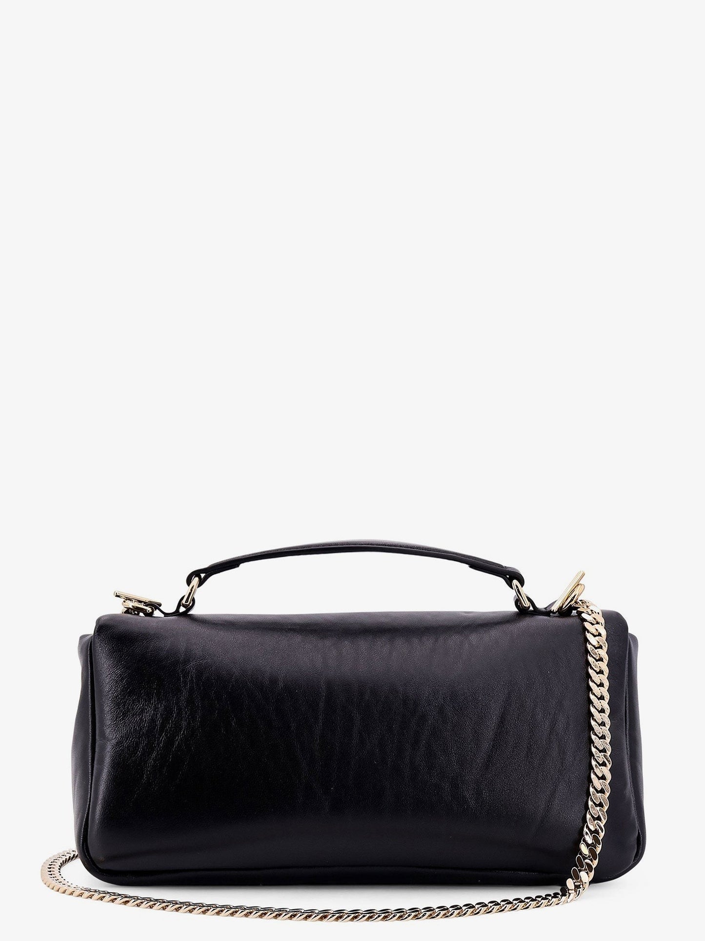 Gucci Gg milano leather handbag with frontal gg logo