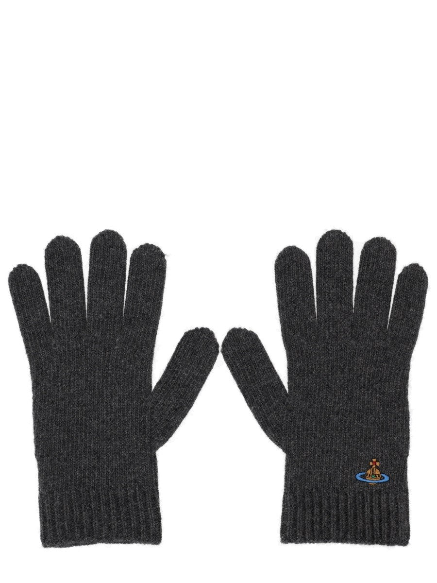 Vivienne Westwood GLOVES WITH ORB EMBROIDERY