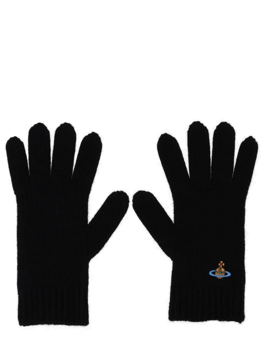 Vivienne Westwood GLOVES WITH ORB EMBROIDERY