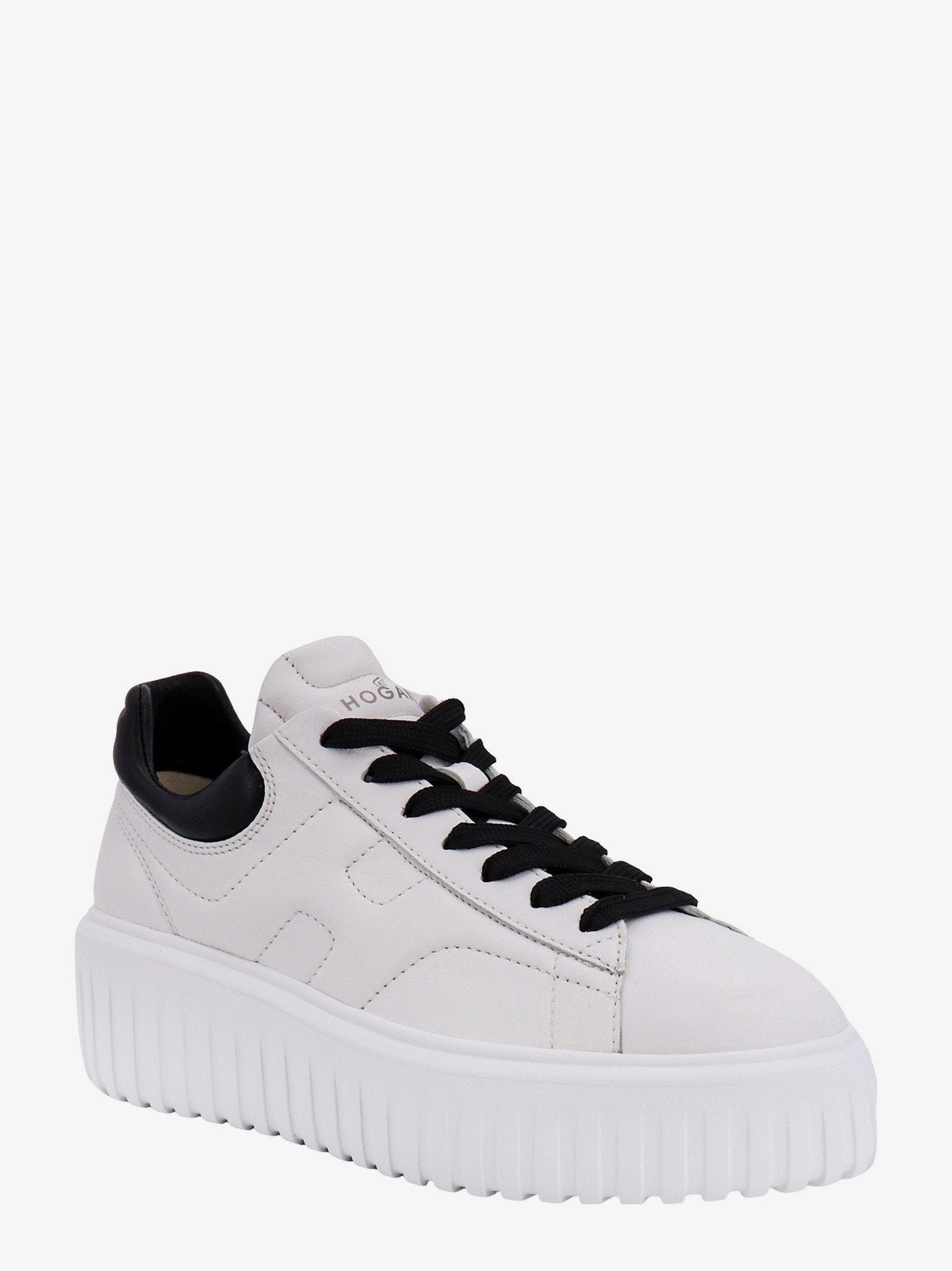 Hogan H-stripes leather sneakers with contrasting detail