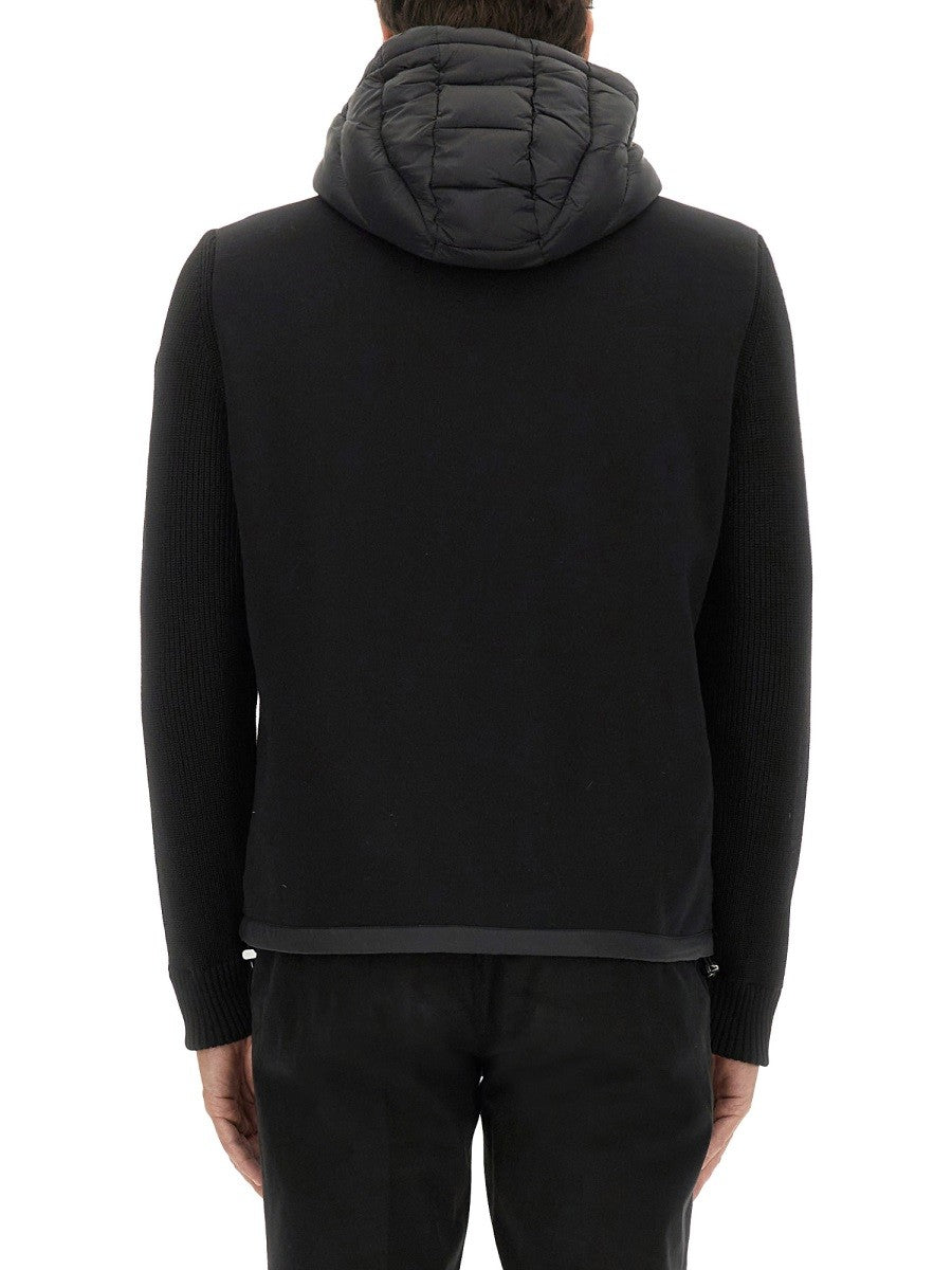 COLMAR ORIGINALS HOODED JACKET WITH KNITTED SLEEVES