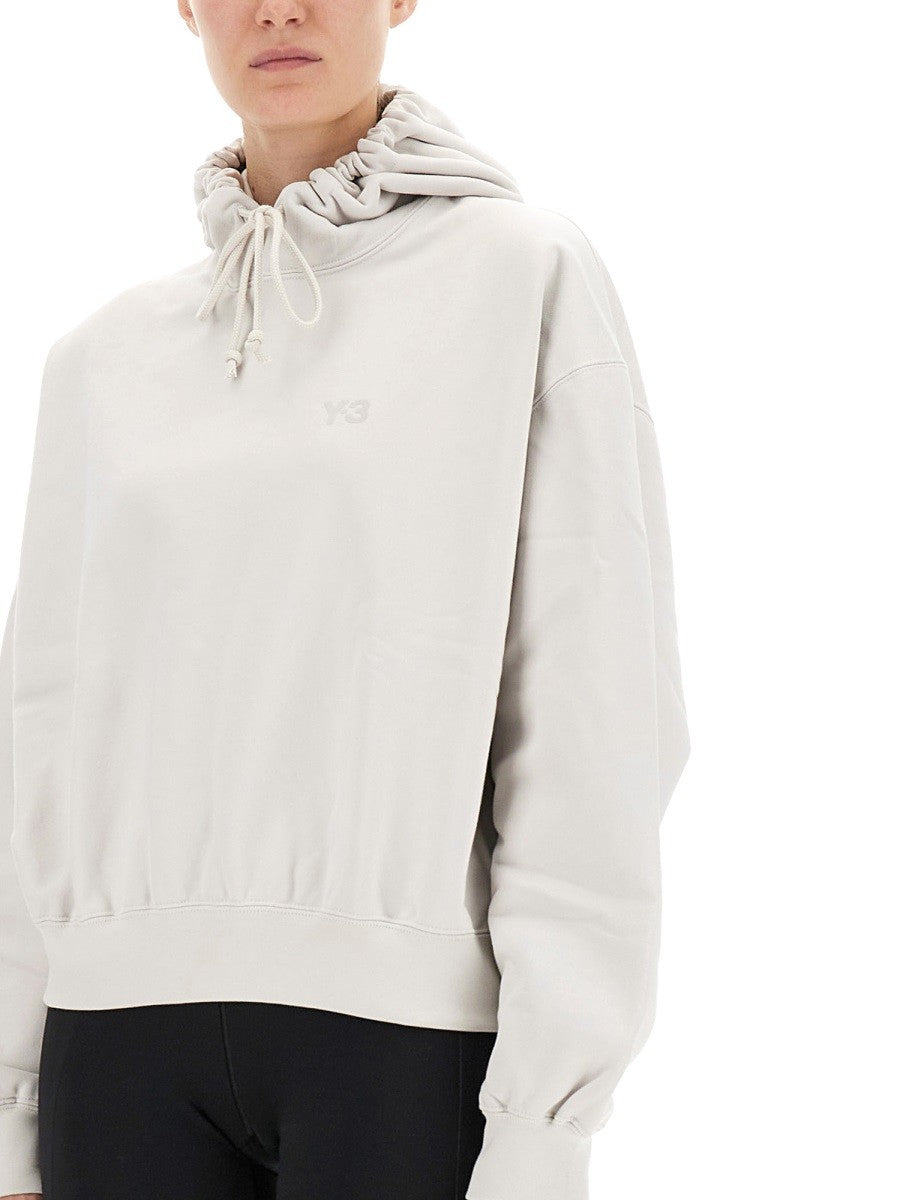 Y - 3 HOODED SWEATSHIRT WITH LOGO