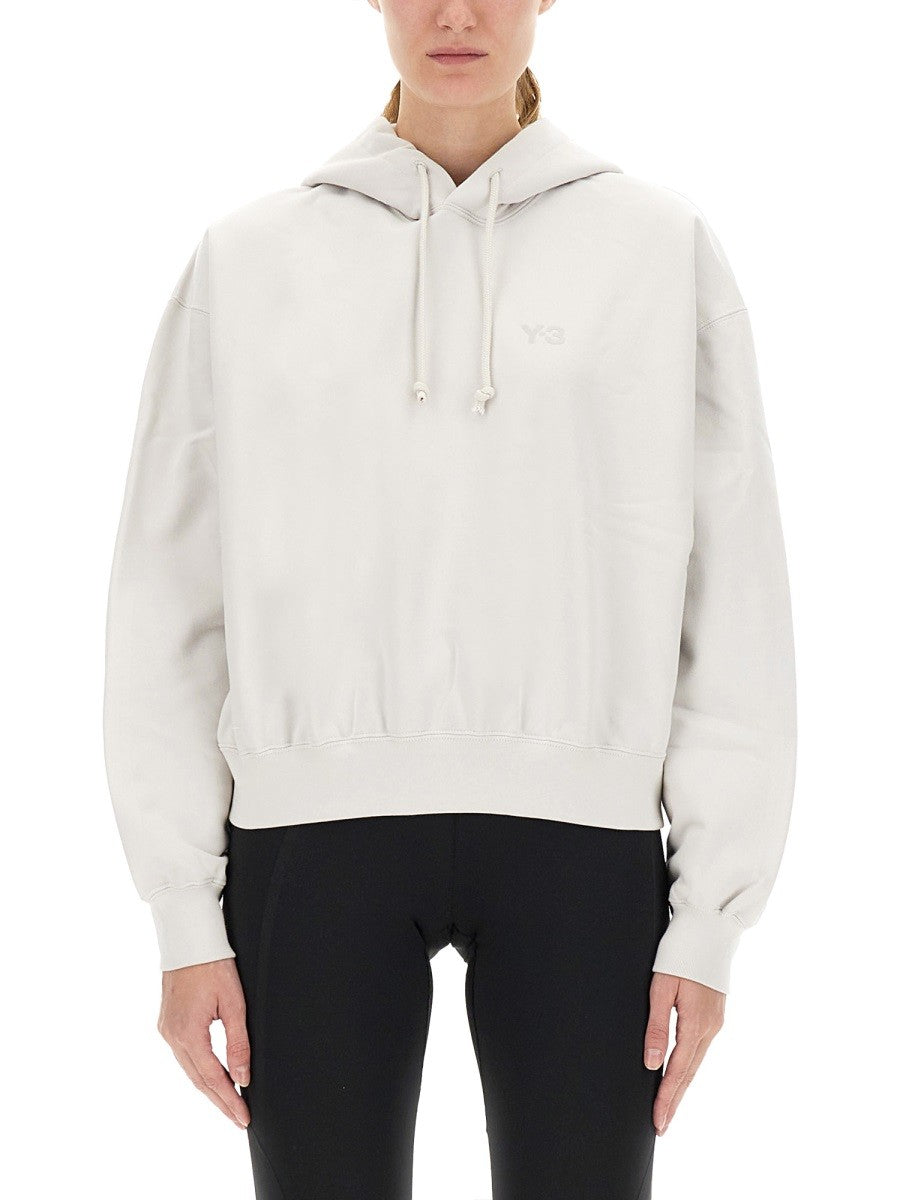 Y - 3 HOODED SWEATSHIRT WITH LOGO