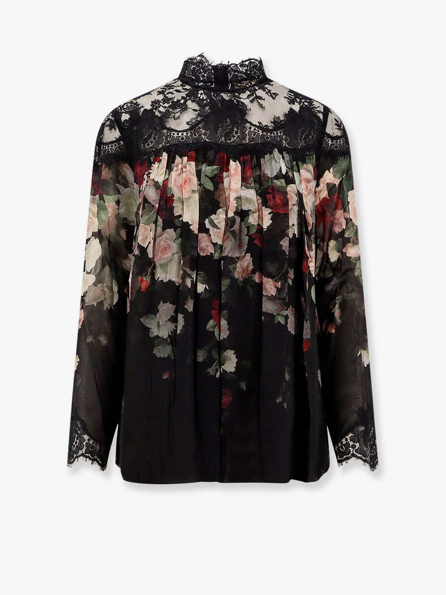 ZIMMERMANN Hypnotic Lace Yoke Blouse viscose shirt