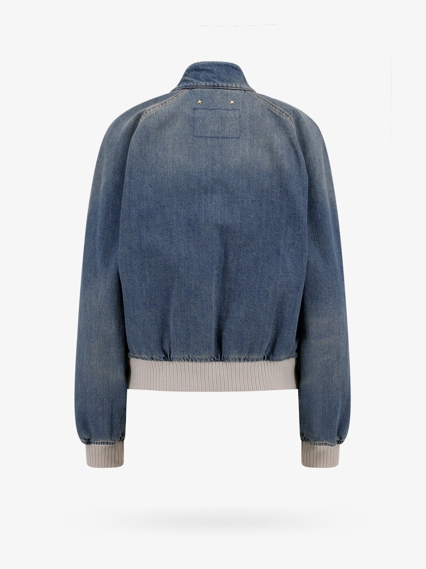 Golden Goose Deluxe Brand Ianira denim jacket with knitted ribbed profiles