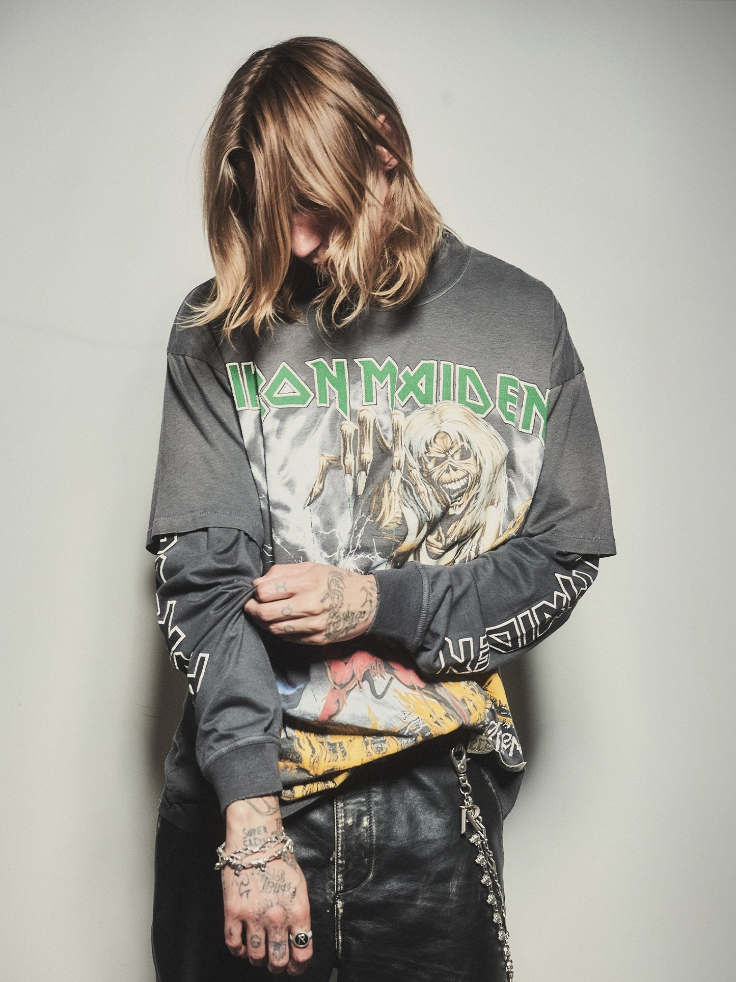 Represent Iron Maiden Number of Beast cotton and hemp T-shirt