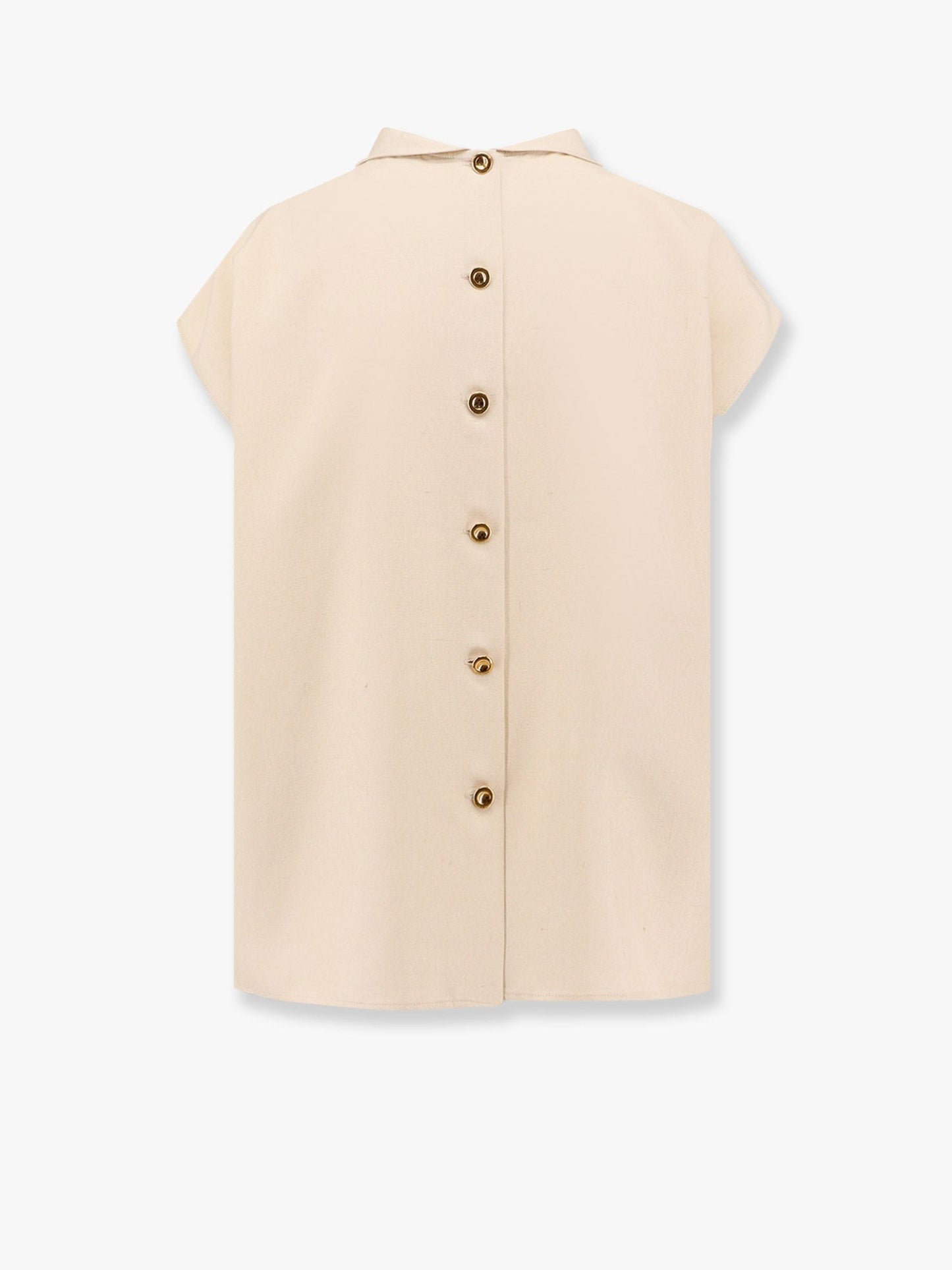 LORO PIANA Janice silk shirt with buttons on the back
