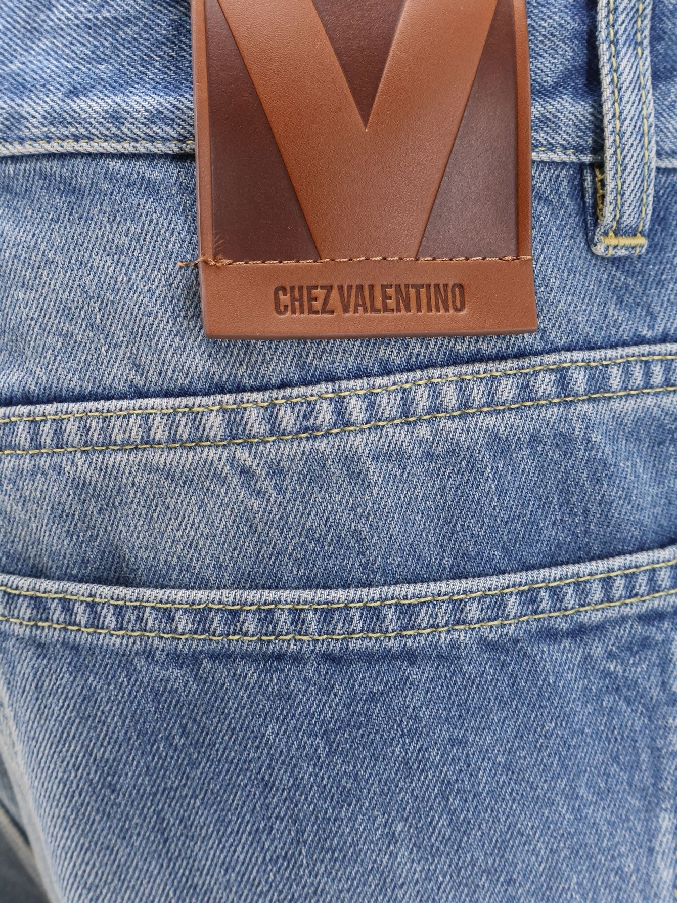 Valentino Jeans with Chex Valentino detail