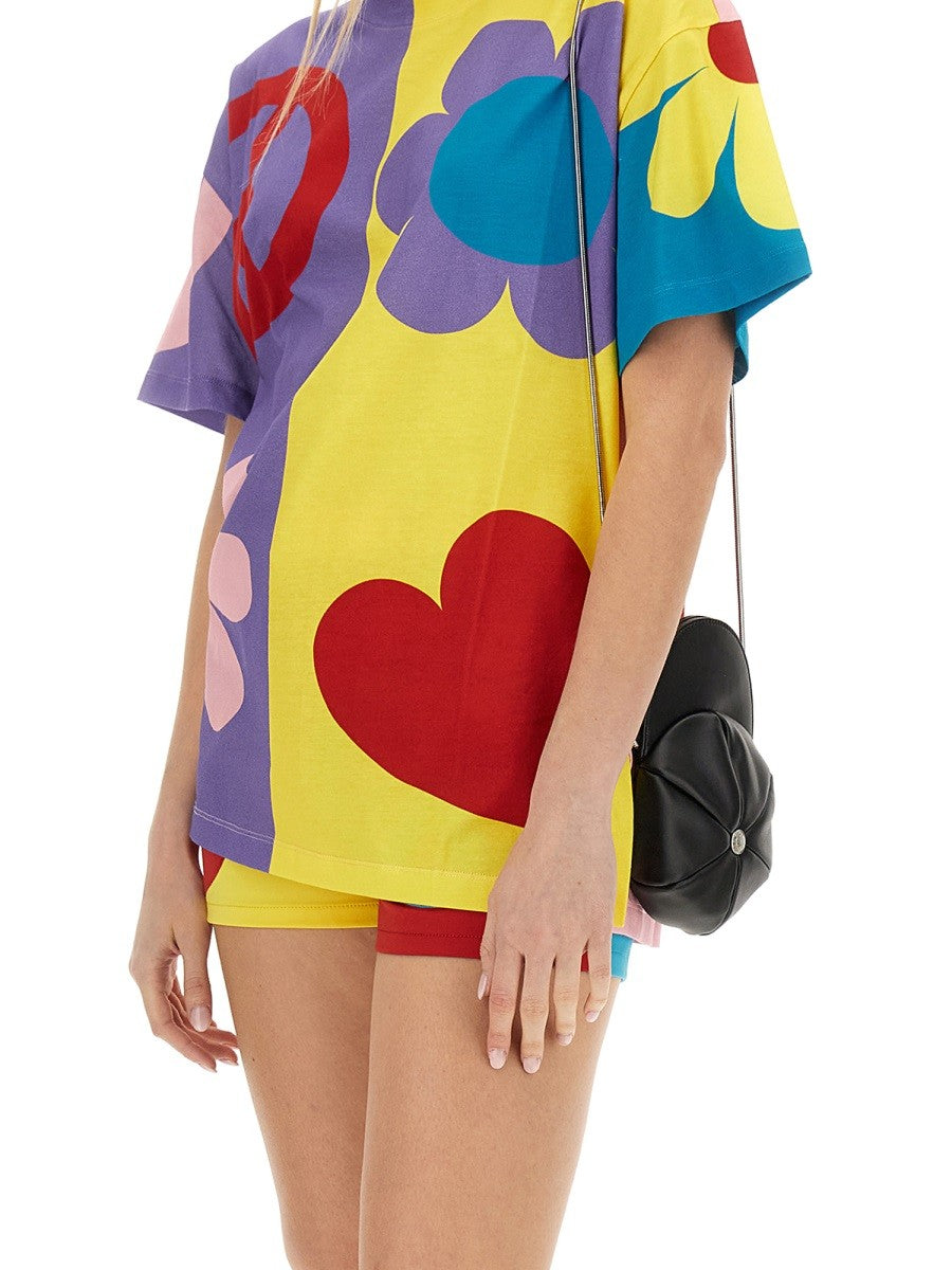 MOSCHINO JEANS JERSEY T-SHIRT SYMBOLS