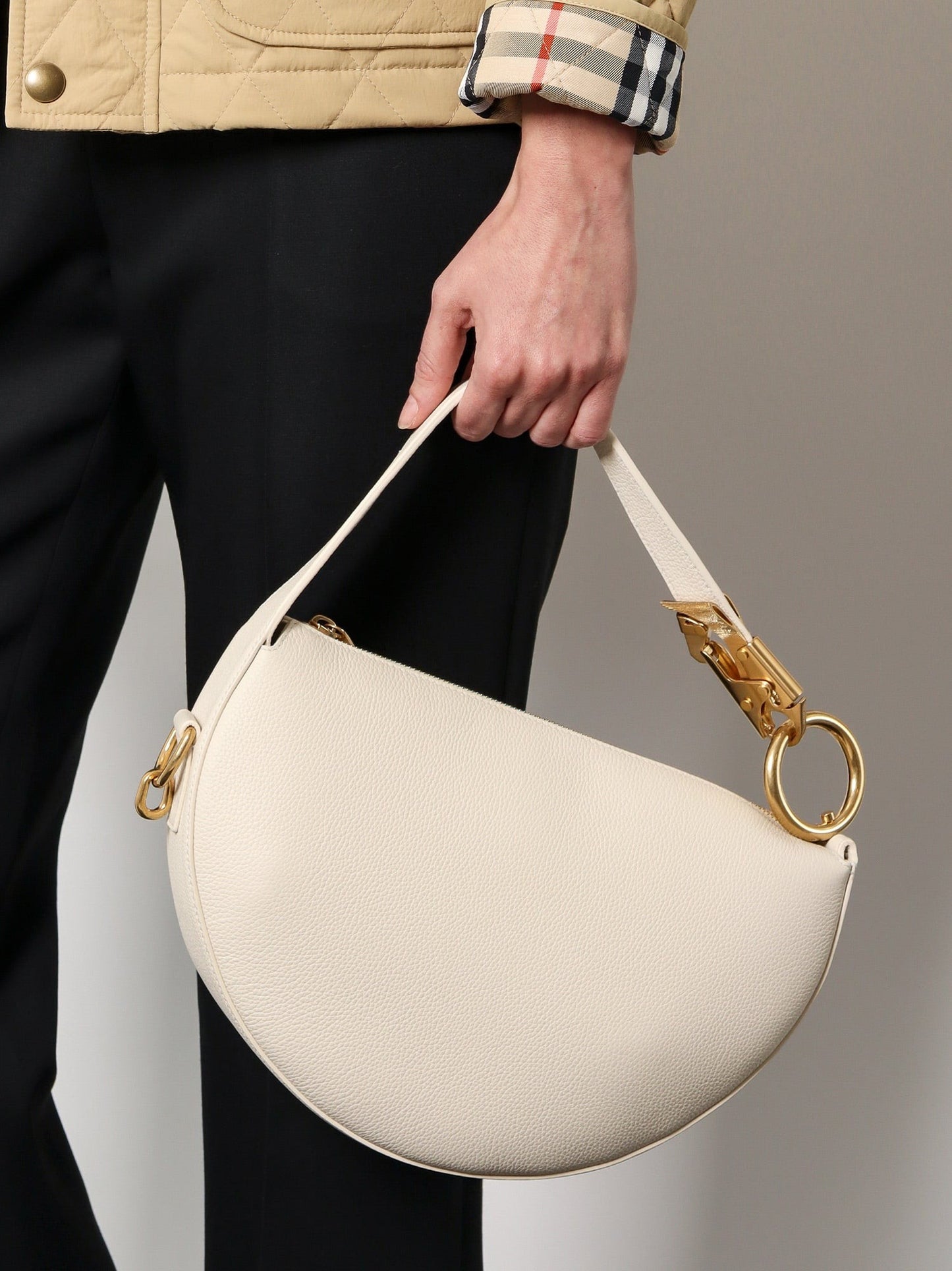 Burberry Junior knight leather handbag