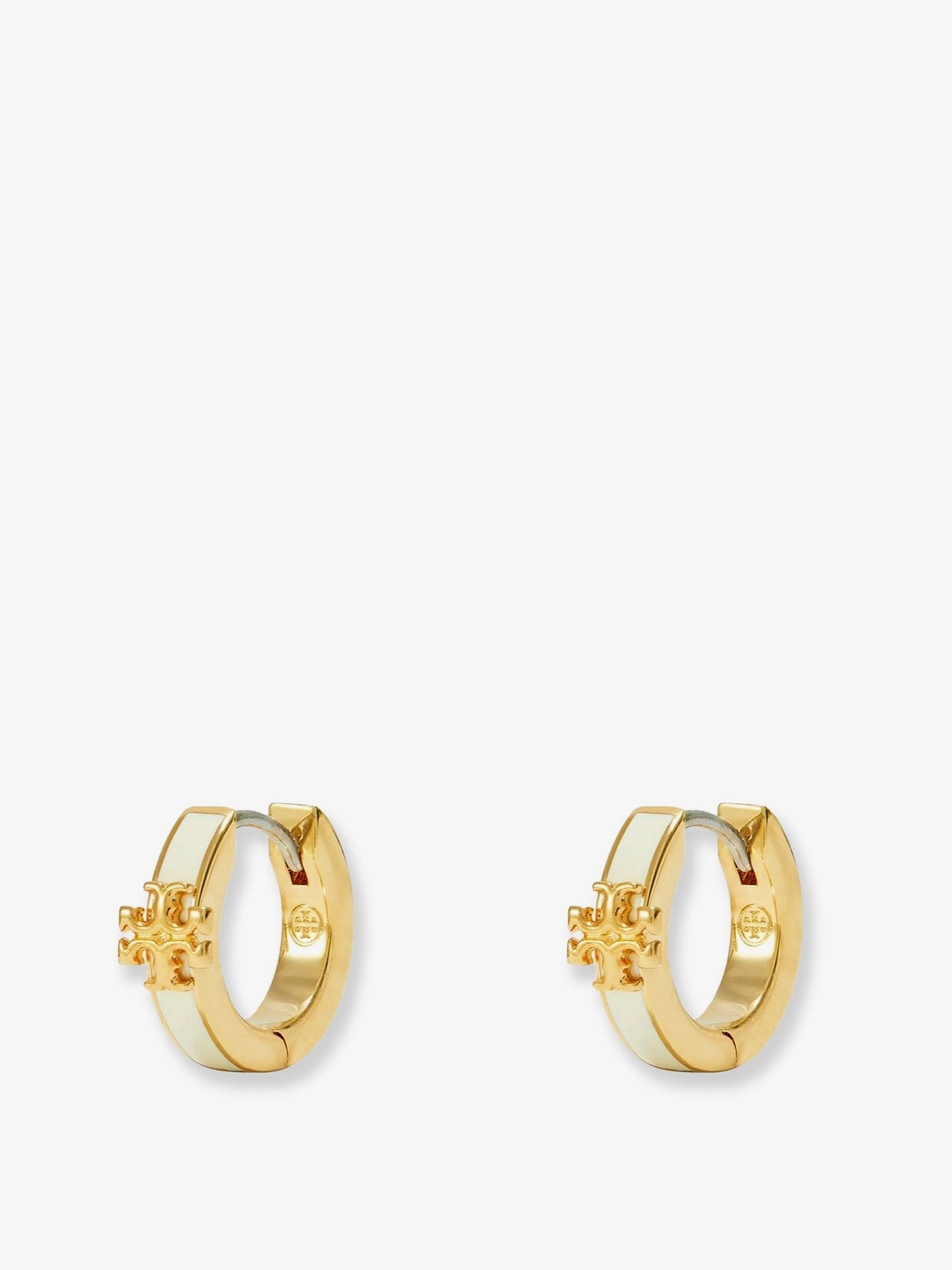 Tory Burch Kira Huggie brass earrings