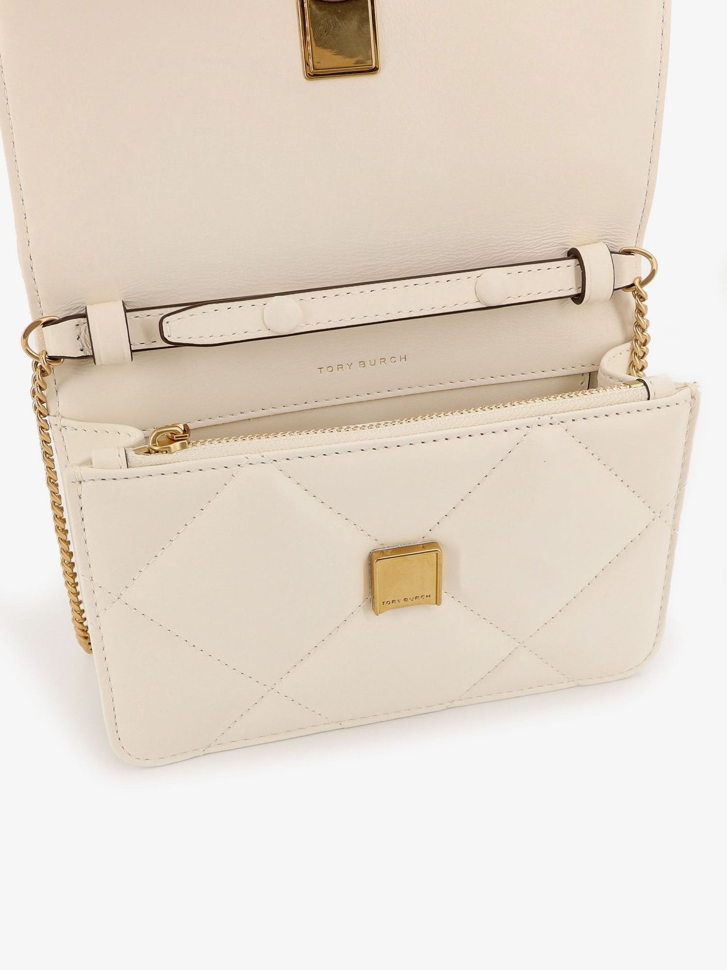 Tory Burch Kira leather wallet with shoulder strap