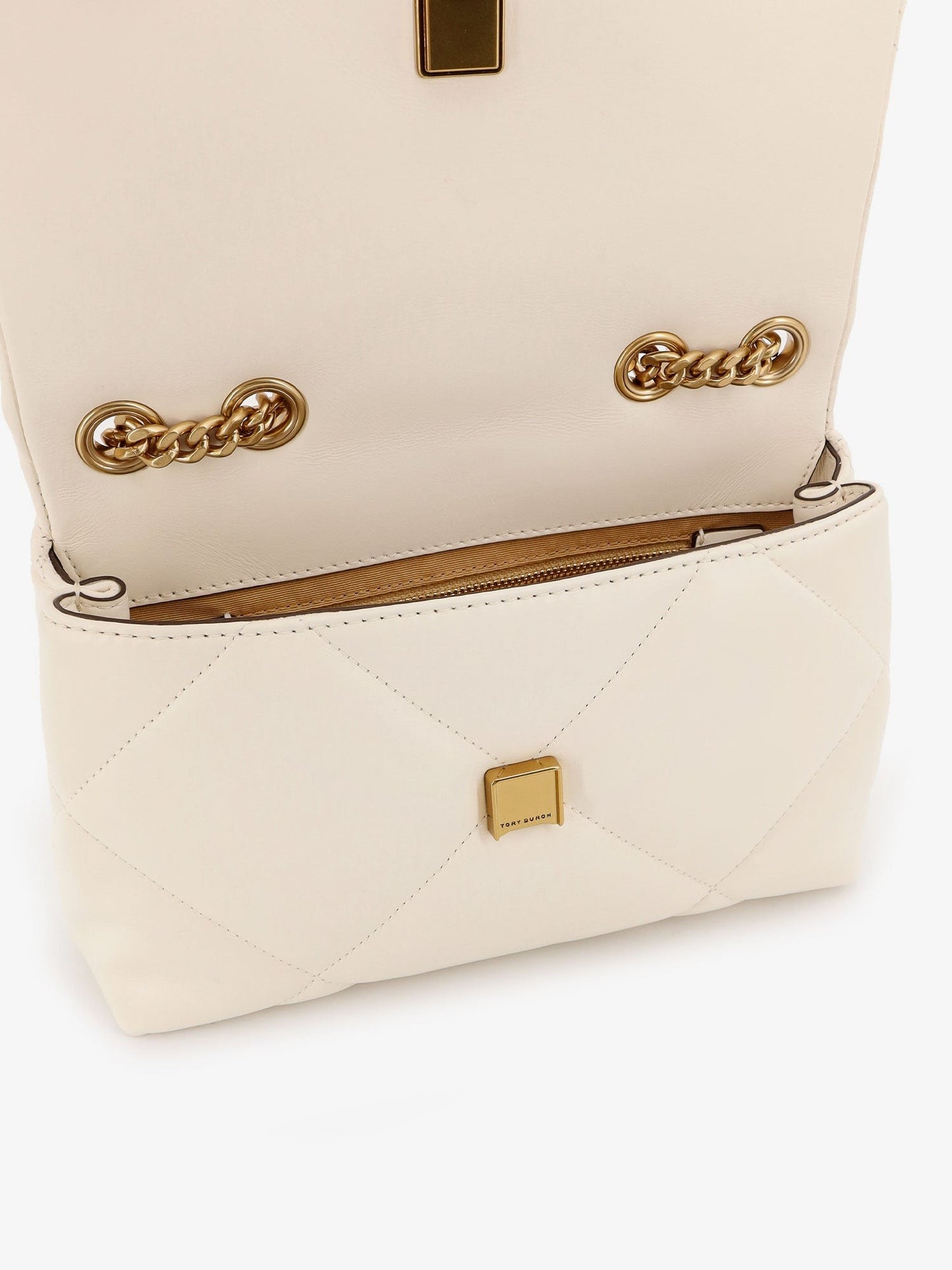 Tory Burch Kira matelassé leather shoulder bag with metal logo