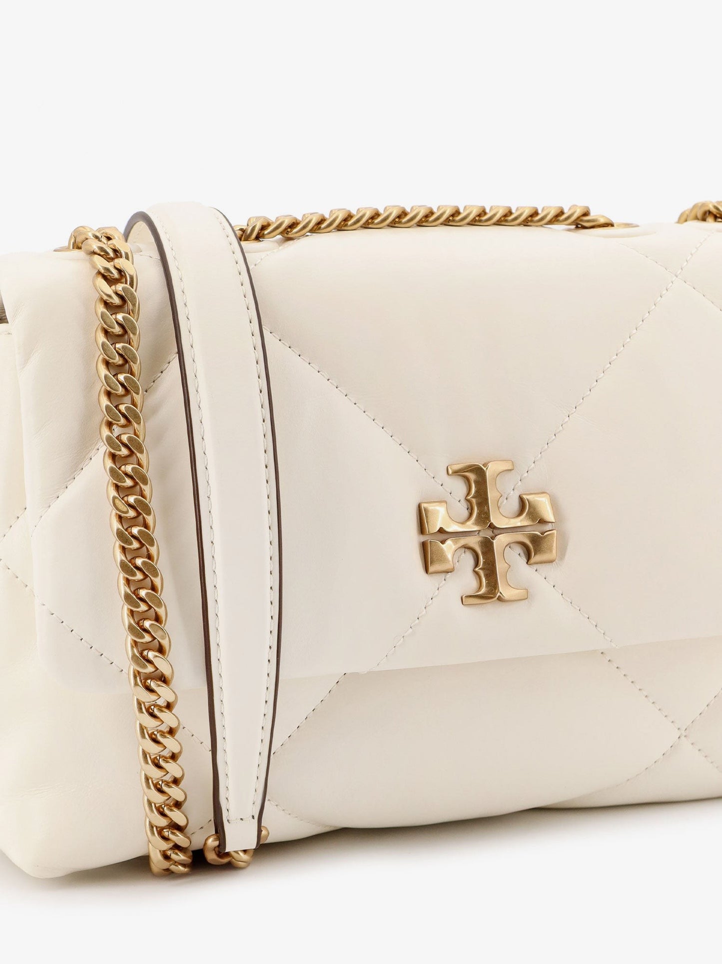 Tory Burch Kira matelassé leather shoulder bag with metal logo