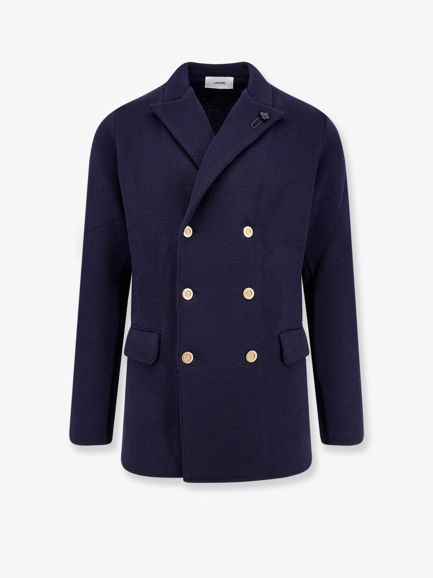 Lardini Knitted blazer with iconic brooch